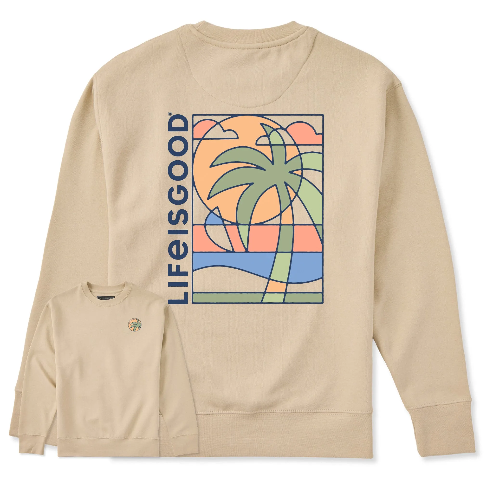 Adult Unisex Abstract Beach Every Wear Crew Sweatshirt sold by Life is Good