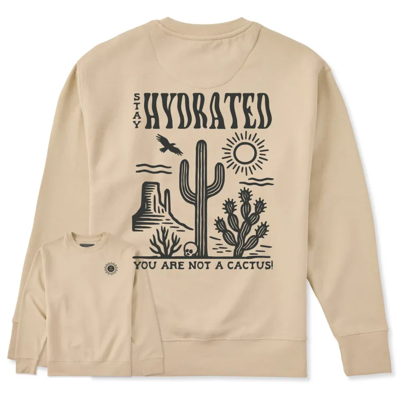 Adult Unisex Stay Hydrated Every Wear Crew Sweatshirt sold by Life is Good