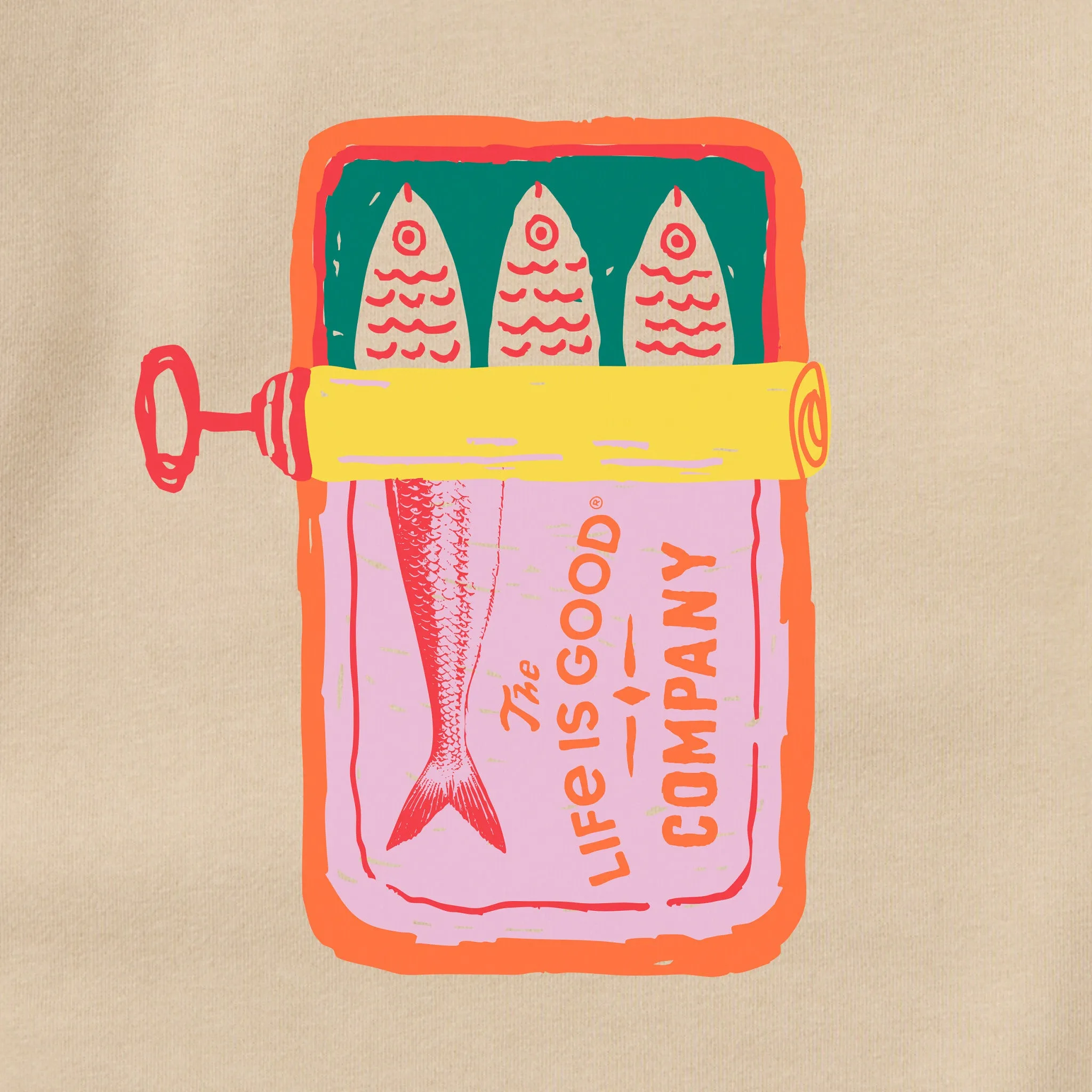 Adult Unisex Sardine Tin Every Wear Crew Sweatshirt sold by Life is Good product image thumbnail 2