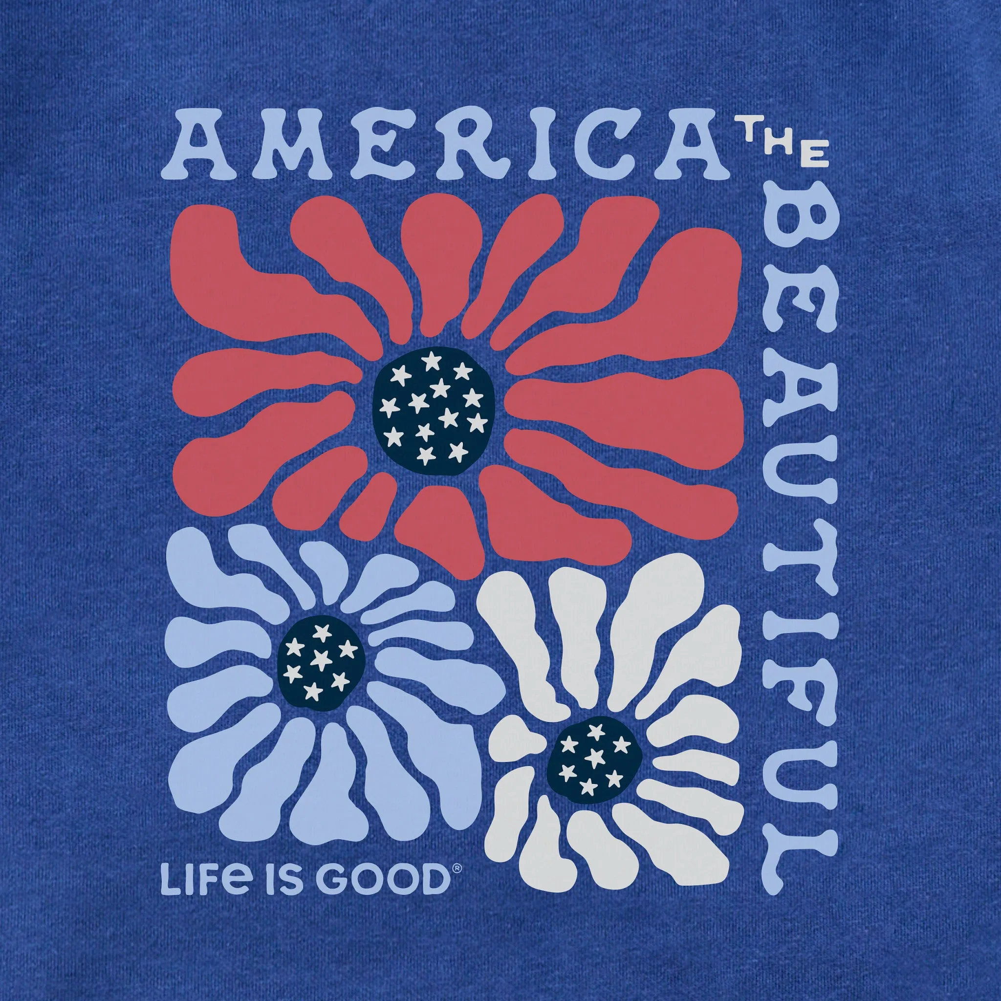 Adult Unisex America the Beautiful Flowers Every Wear Hoodie Sweatshirt sold by Life is Good product image thumbnail 2