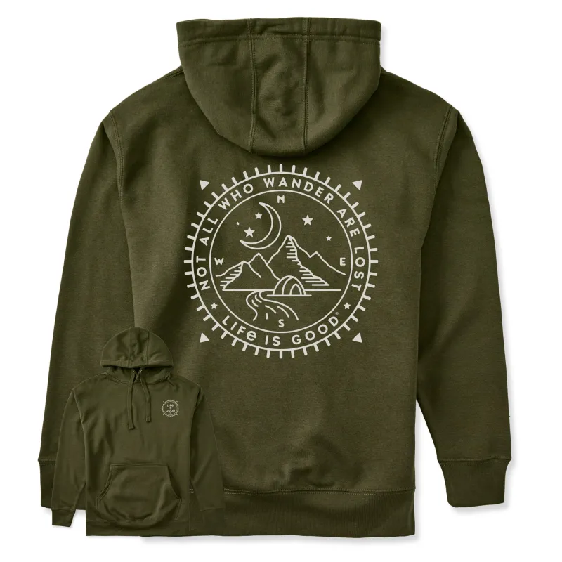 Adult Unisex Wander Compass Camp Every Wear Hoodie Sweatshirt sold by Life is Good