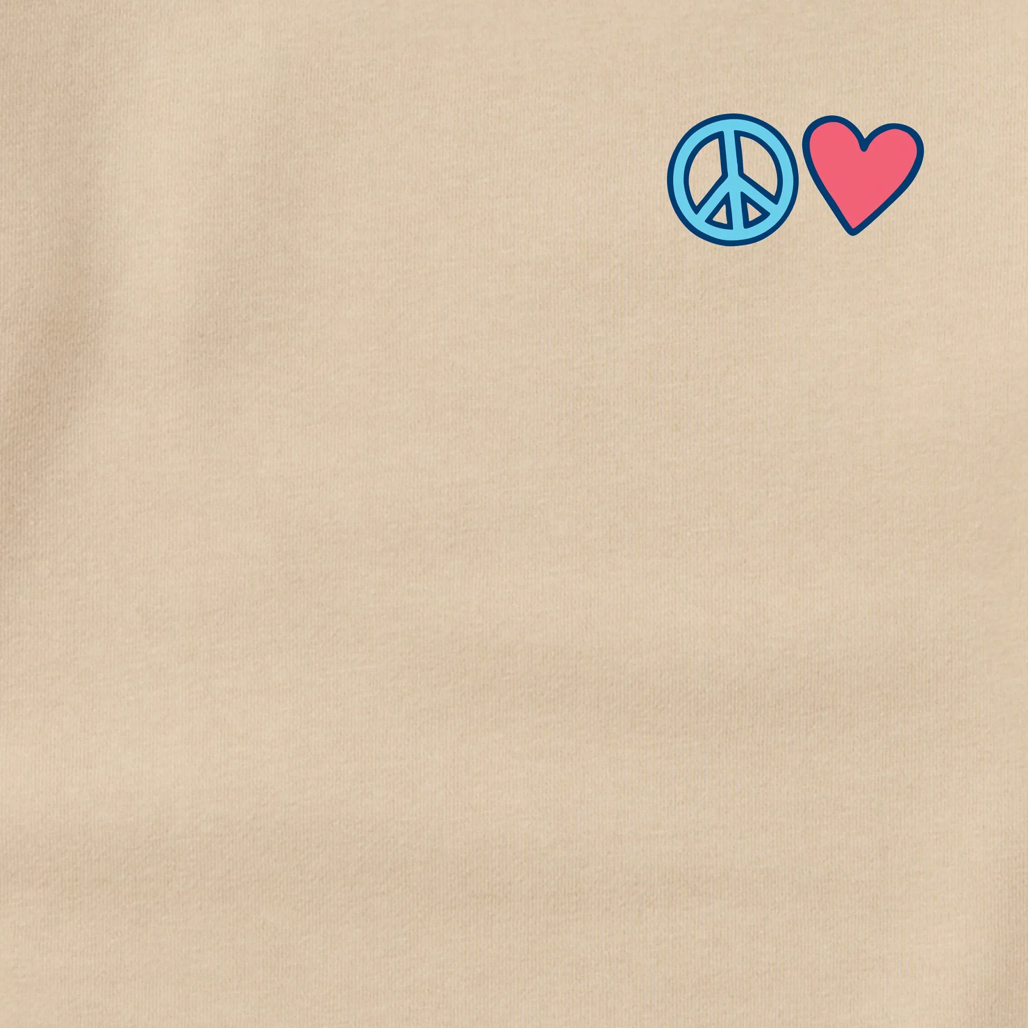 Adult Unisex Peace and Love Together Every Wear Crew Sweatshirt sold by Life is Good product image thumbnail 2