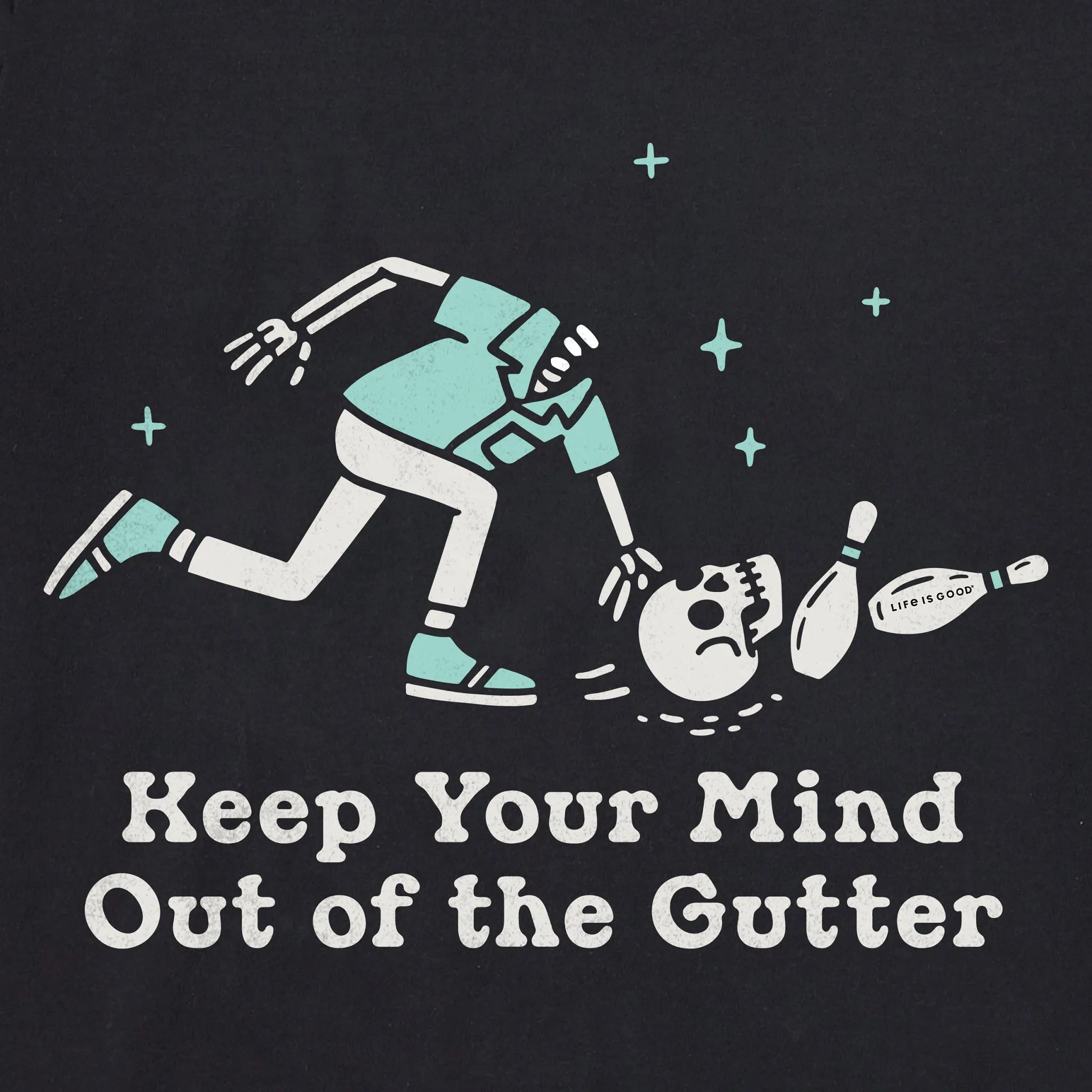 Women's Keep Your Mind Out of the Gutter Short Sleeve Crusher Tee sold by Life is Good product image thumbnail 2