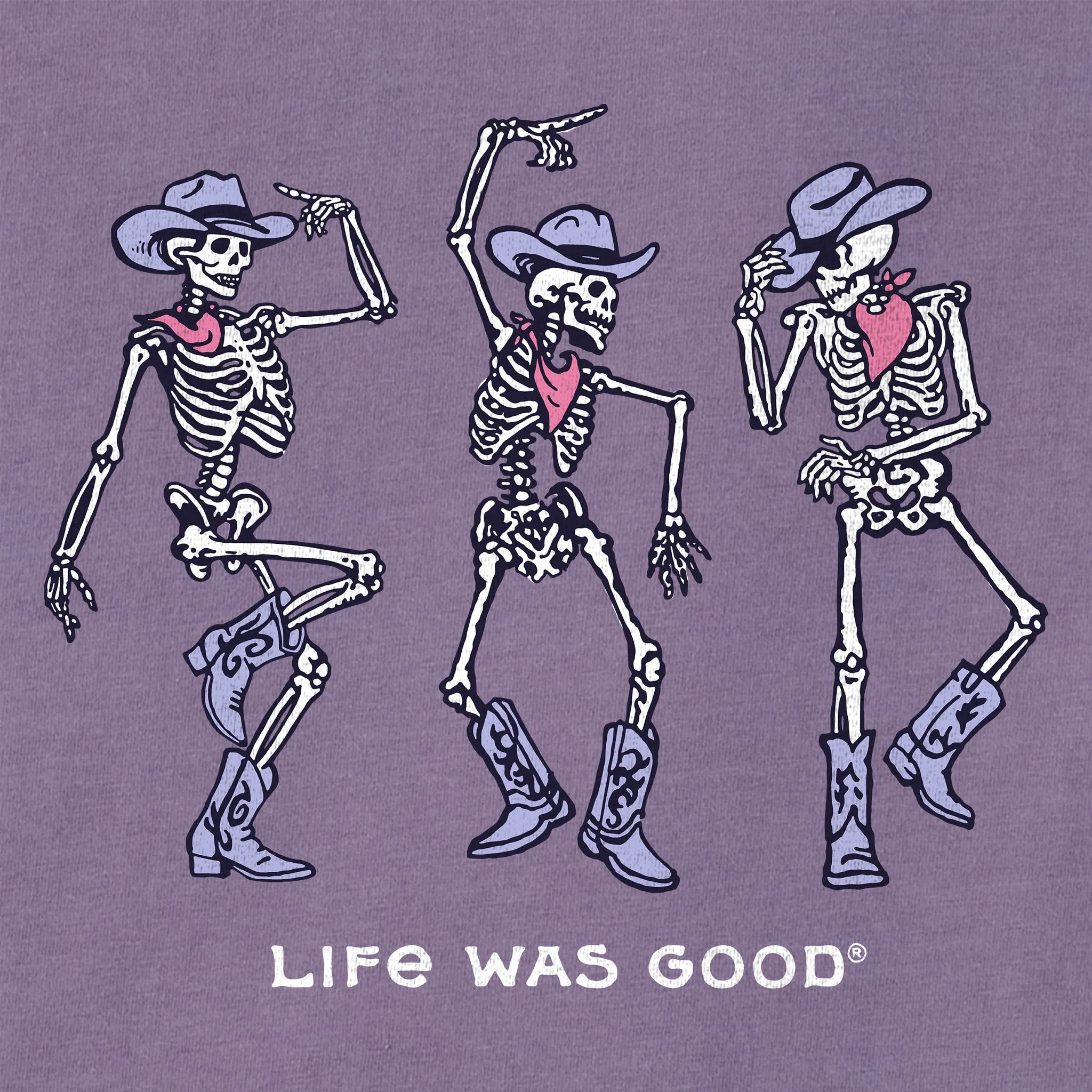 Women's Dancing Cowboy Skeletons Short Sleeve Crusher Boxy Tee sold by Life is Good product image thumbnail 2