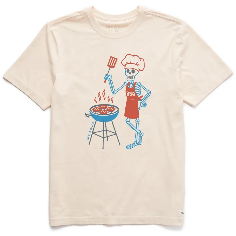Men's BBQ Skeleton Short Sleeve Crusher Tee sold by Life is Good