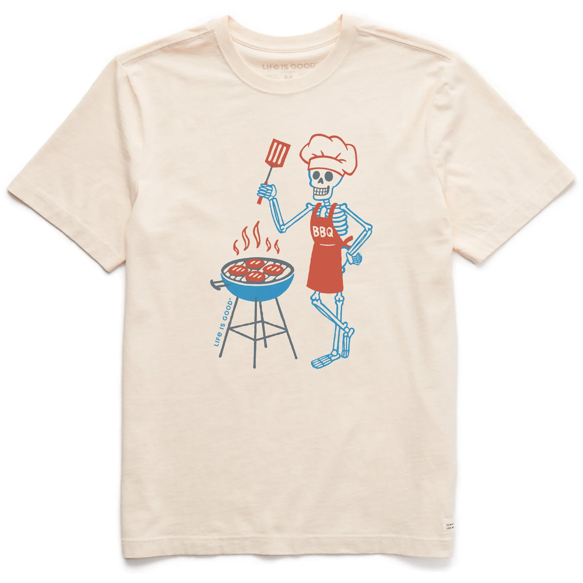 Men's BBQ Skeleton Short Sleeve Crusher Tee sold by Life is Good