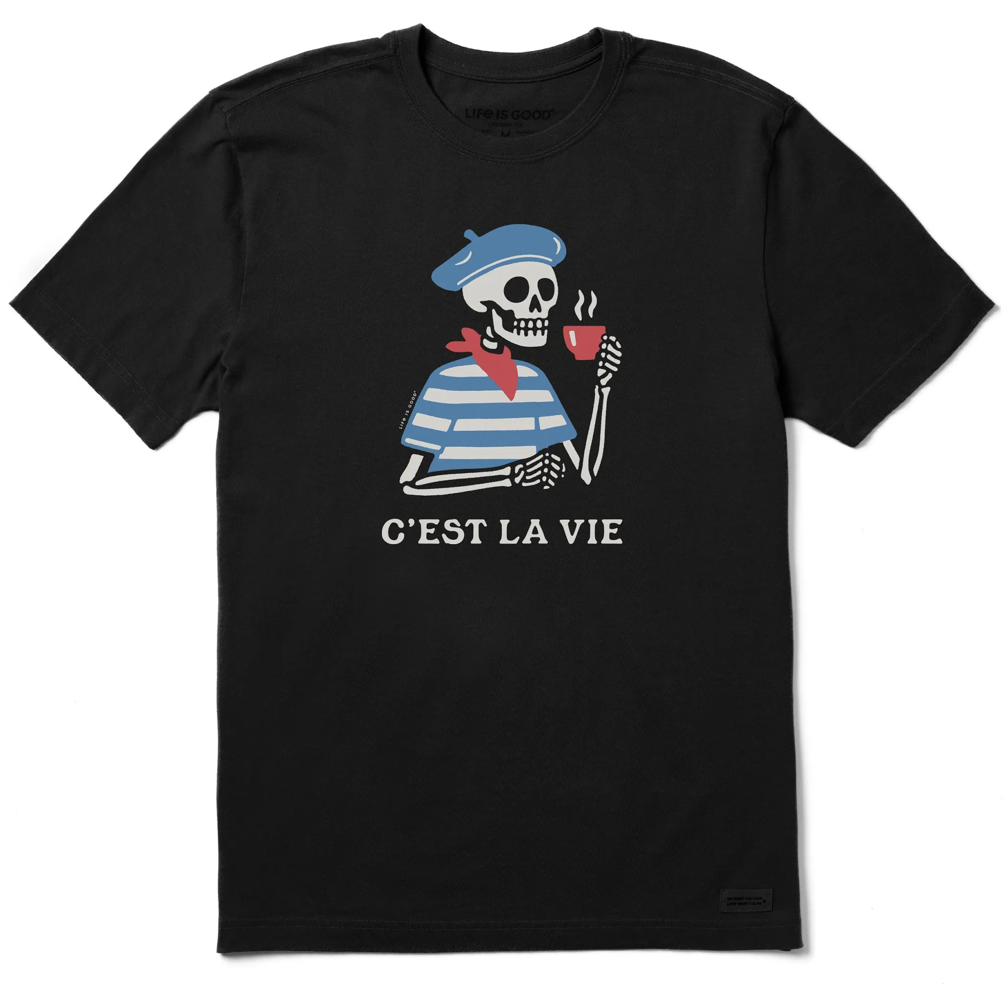 Men's C'est La Vie Skeleton Short Sleeve Crusher Tee sold by Life is Good