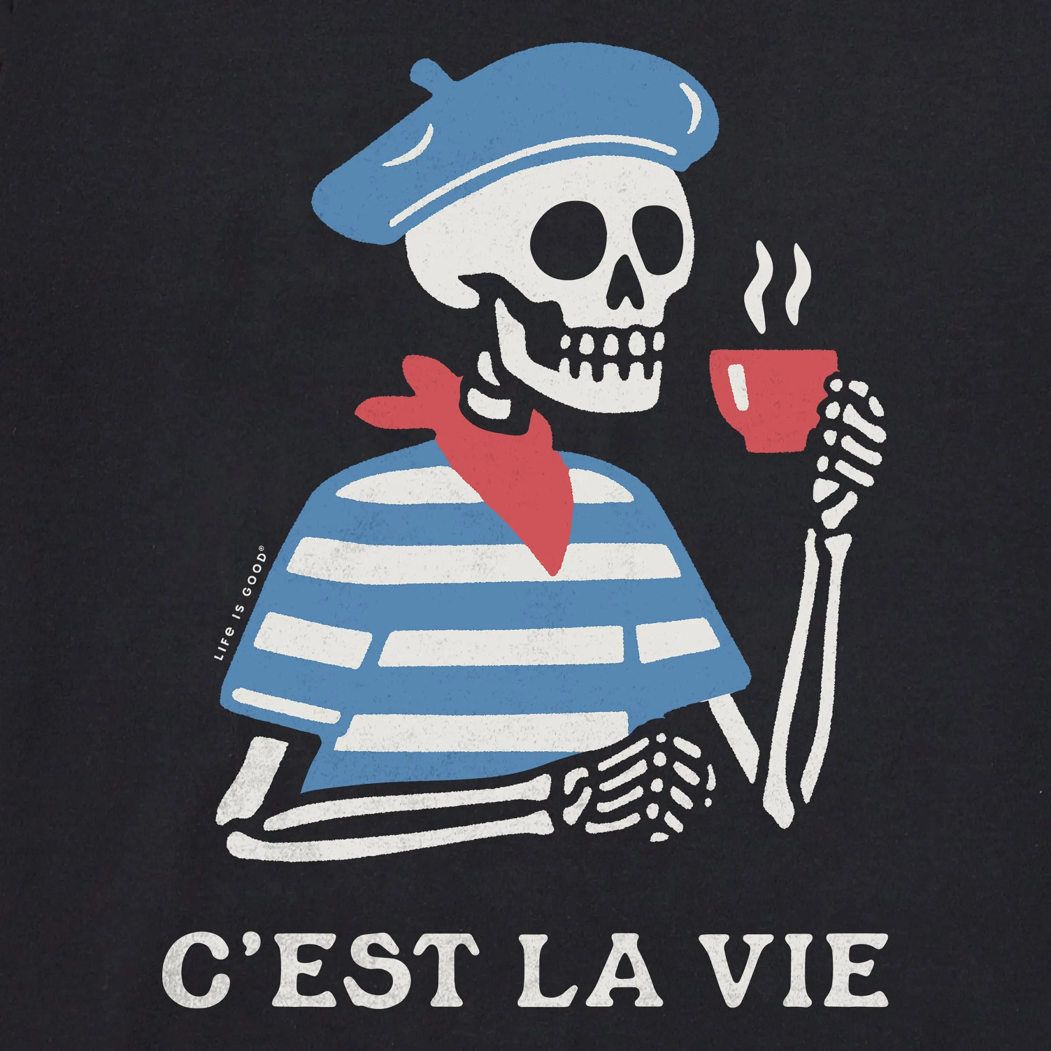 Men's C'est La Vie Skeleton Short Sleeve Crusher Tee sold by Life is Good product image thumbnail 2