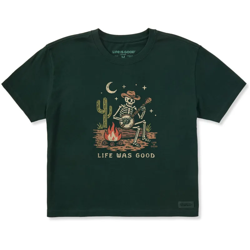 Women's Life Was Good in the Desert Short Sleeve Crusher Boxy Tee made by Life is Good