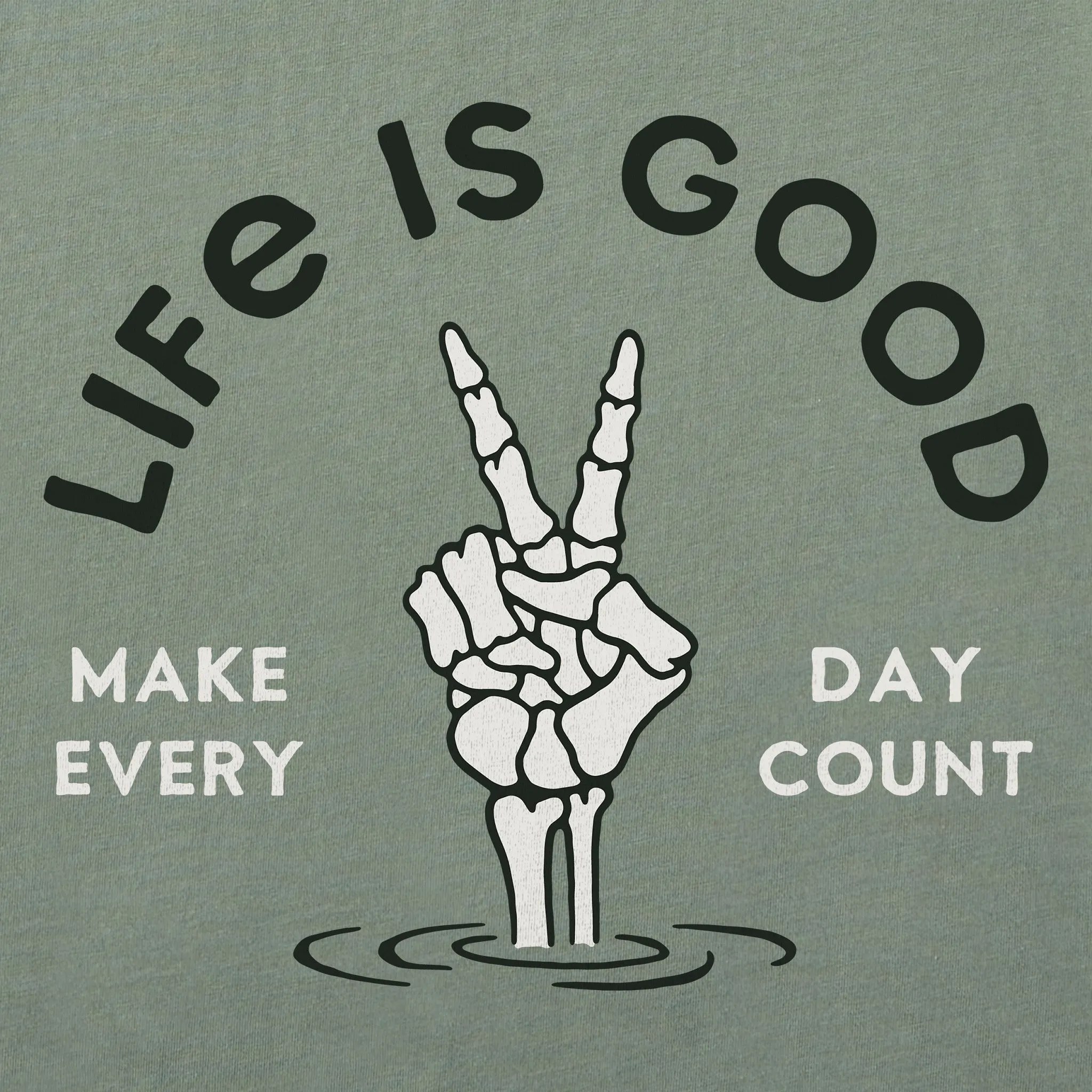 Men's Make Every Day Count Skeleton Short Sleeve Crusher Tee sold by Life is Good product image thumbnail 2