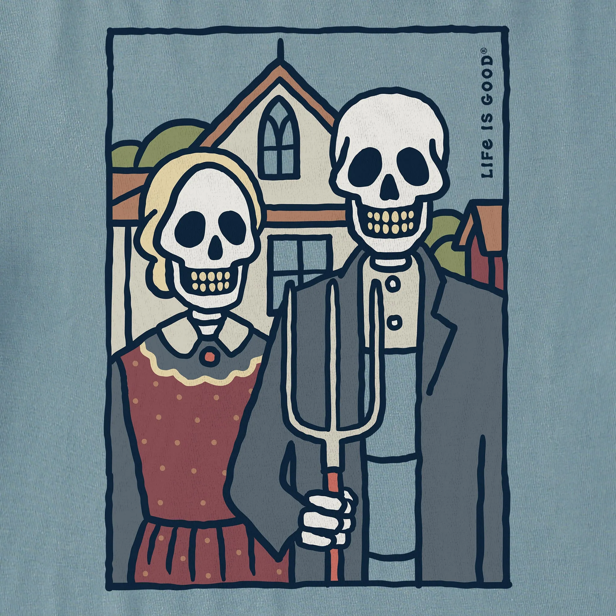 Men's Gothic Skeletons Short Sleeve Crusher Tee sold by Life is Good product image thumbnail 2