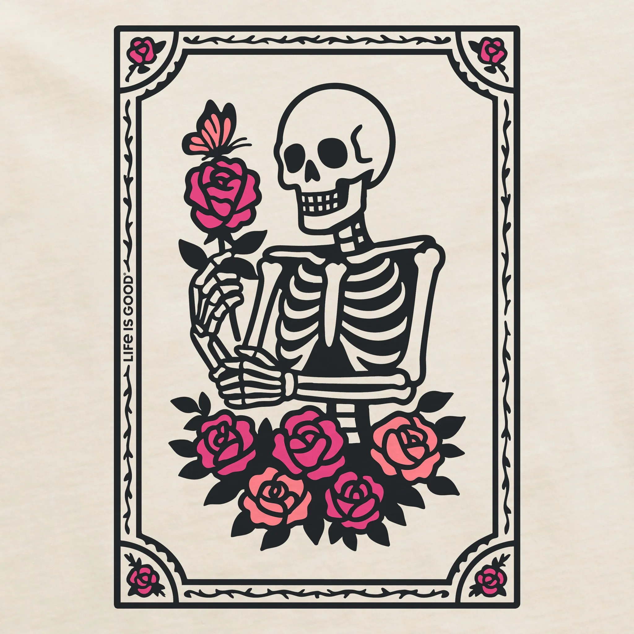 Women's Skeleton Portrait Crusher-LITE Shrunken Tee sold by Life is Good product image thumbnail 2