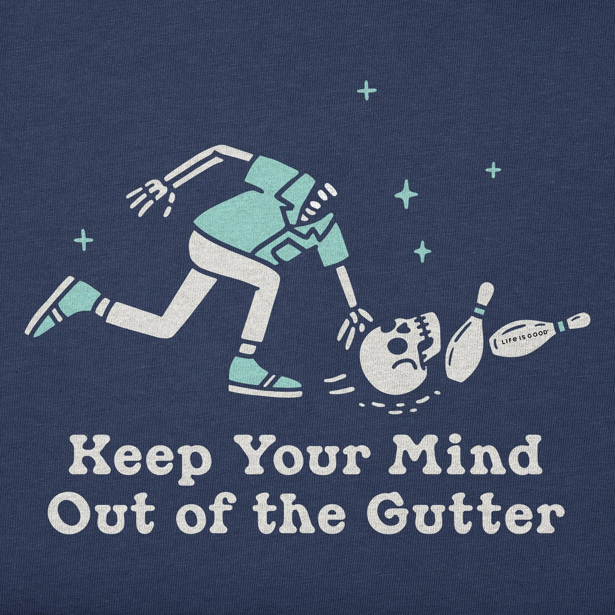 Women's Keep Your Mind Out of the Gutter Short Sleeve Crusher Boxy Tee sold by Life is Good product image thumbnail 2