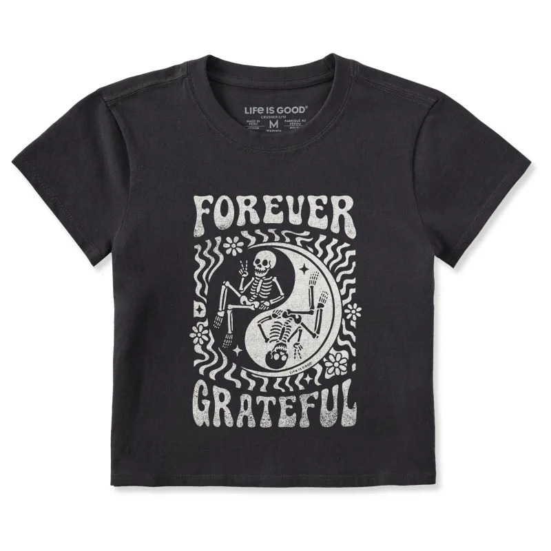 Women's Forever Grateful Yin Yang Crusher-LITE Shrunken Tee sold by Life is Good
