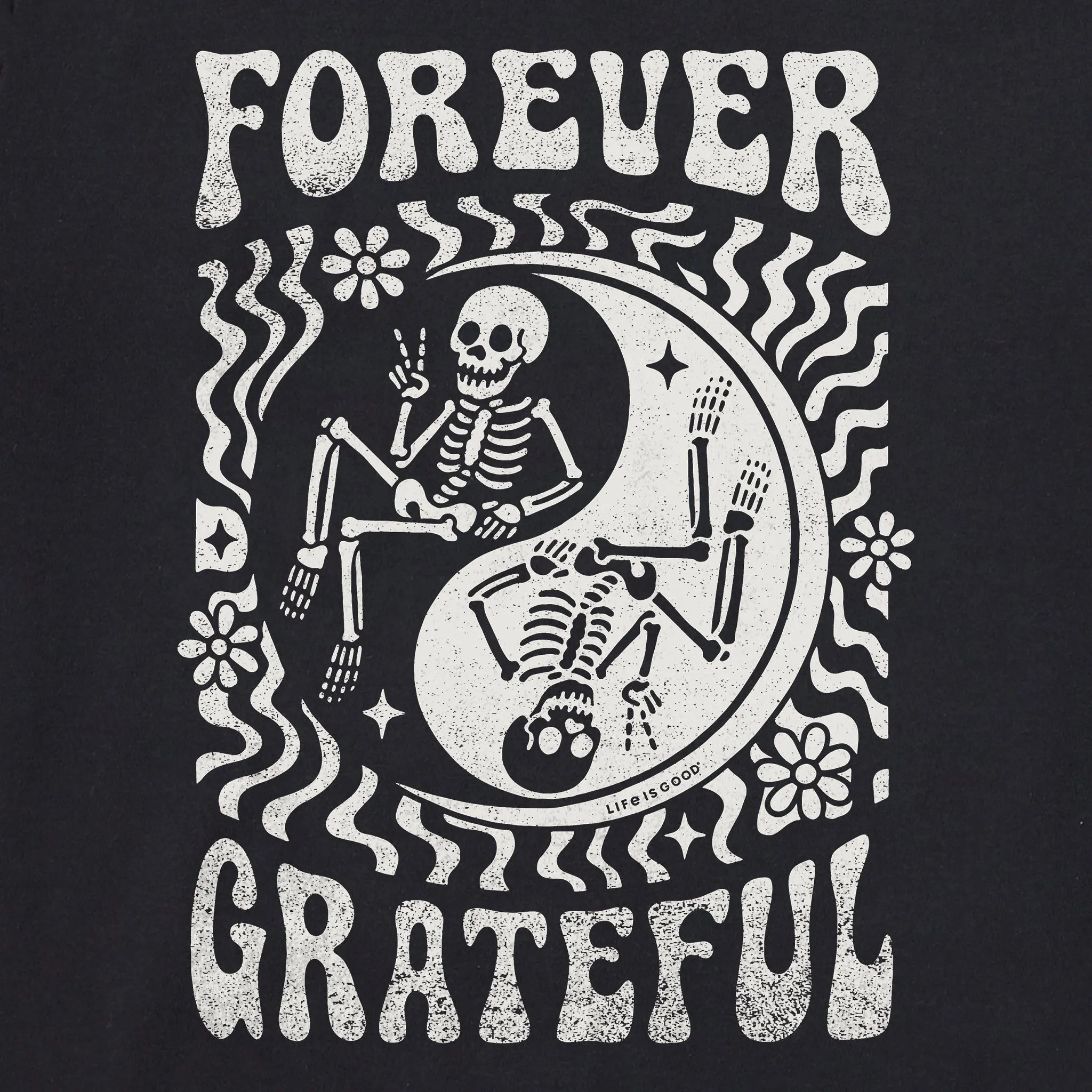 Women's Forever Grateful Yin Yang Crusher-LITE Shrunken Tee sold by Life is Good product image thumbnail 2