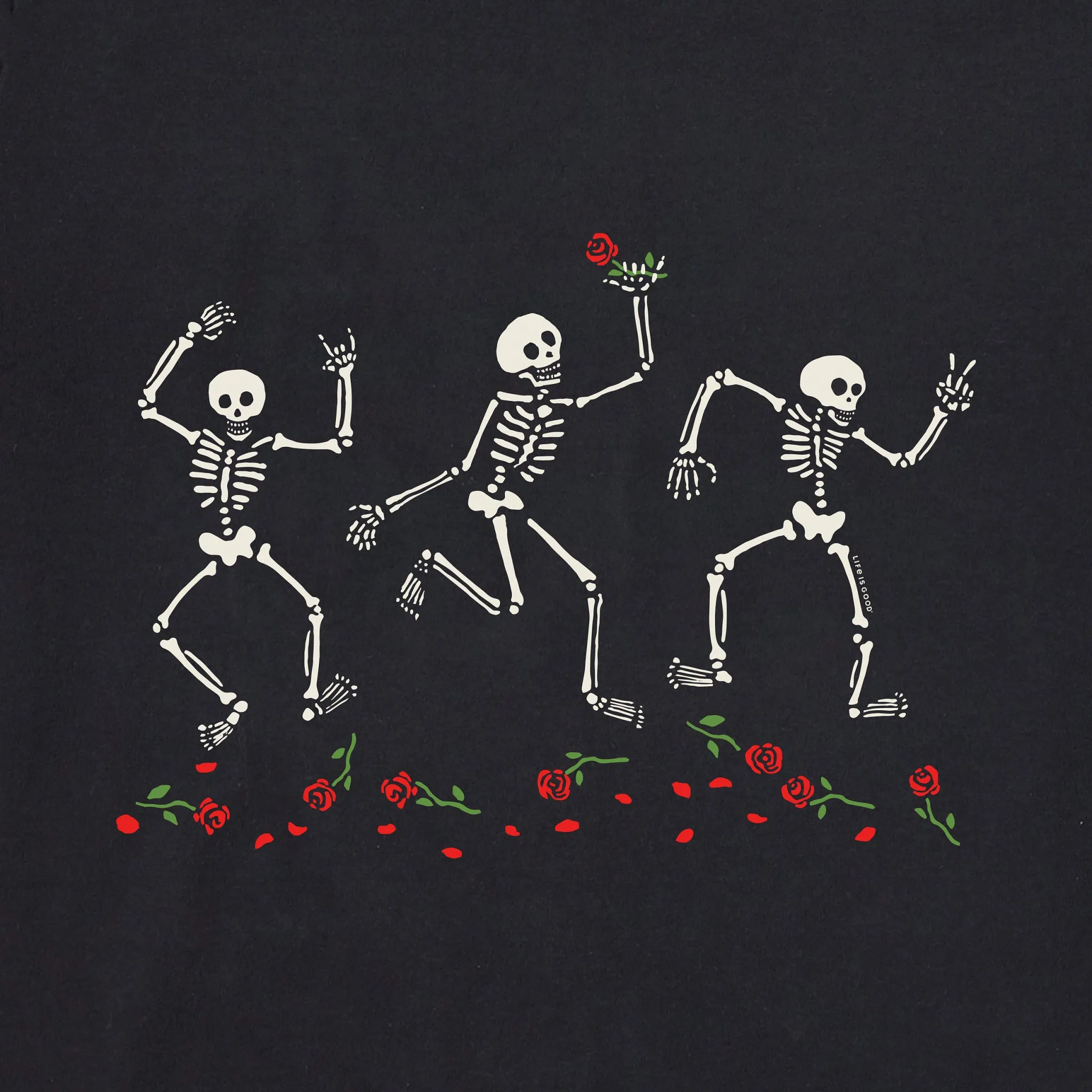 Men's Skeletons and Roses Short Sleeve Crusher Tee sold by Life is Good product image thumbnail 2