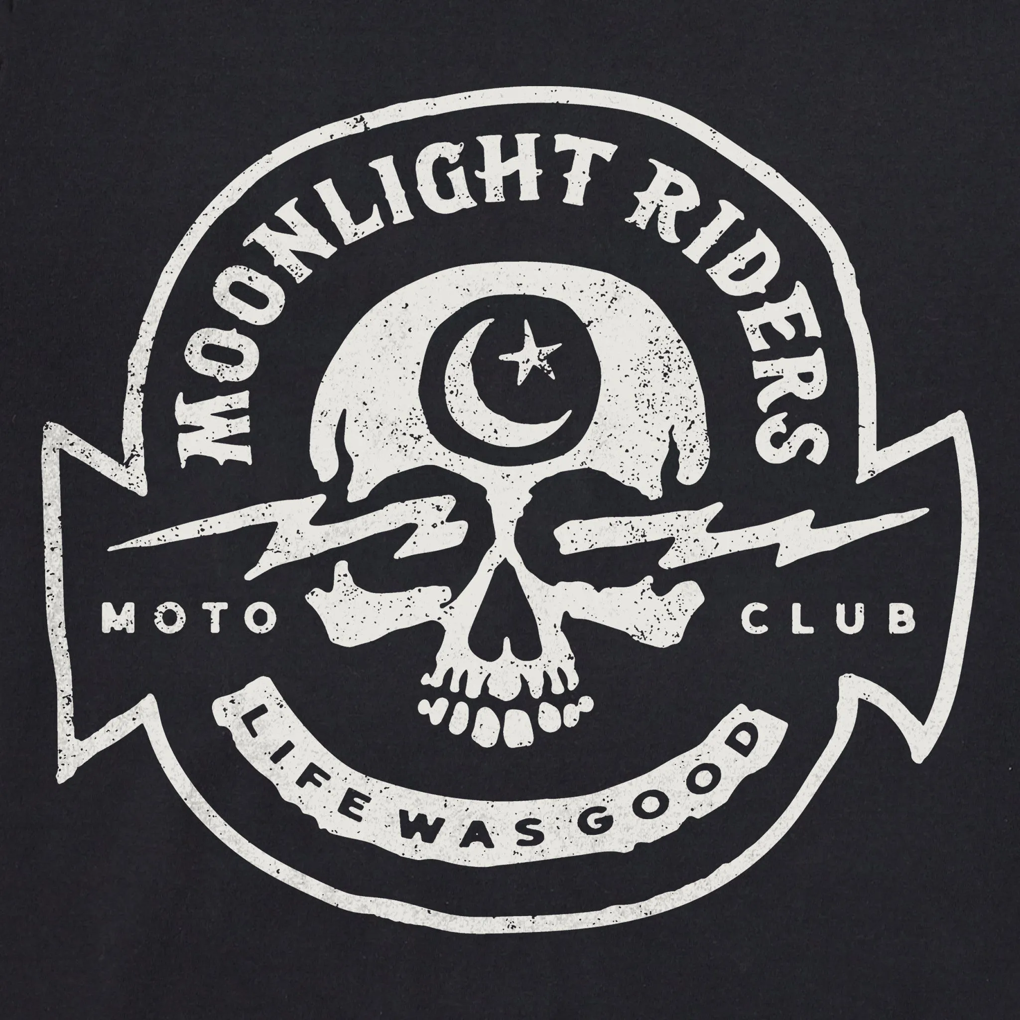 Women's Moonlight Riders Moto Club Crusher-LITE Shrunken Tee sold by Life is Good product image thumbnail 2