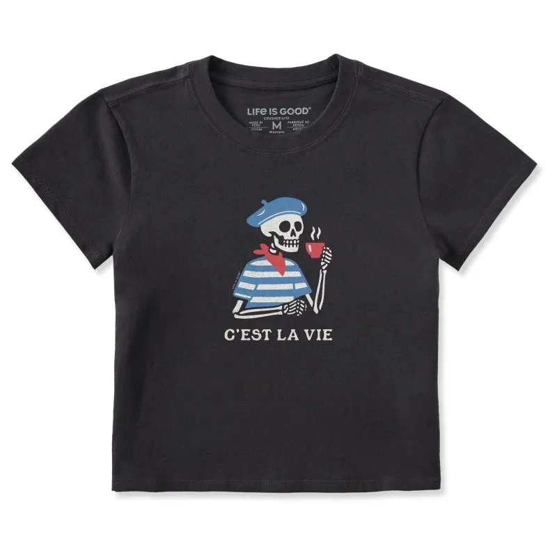 Women's C'est La Vie Skeleton Crusher-LITE Shrunken Tee sold by Life is Good