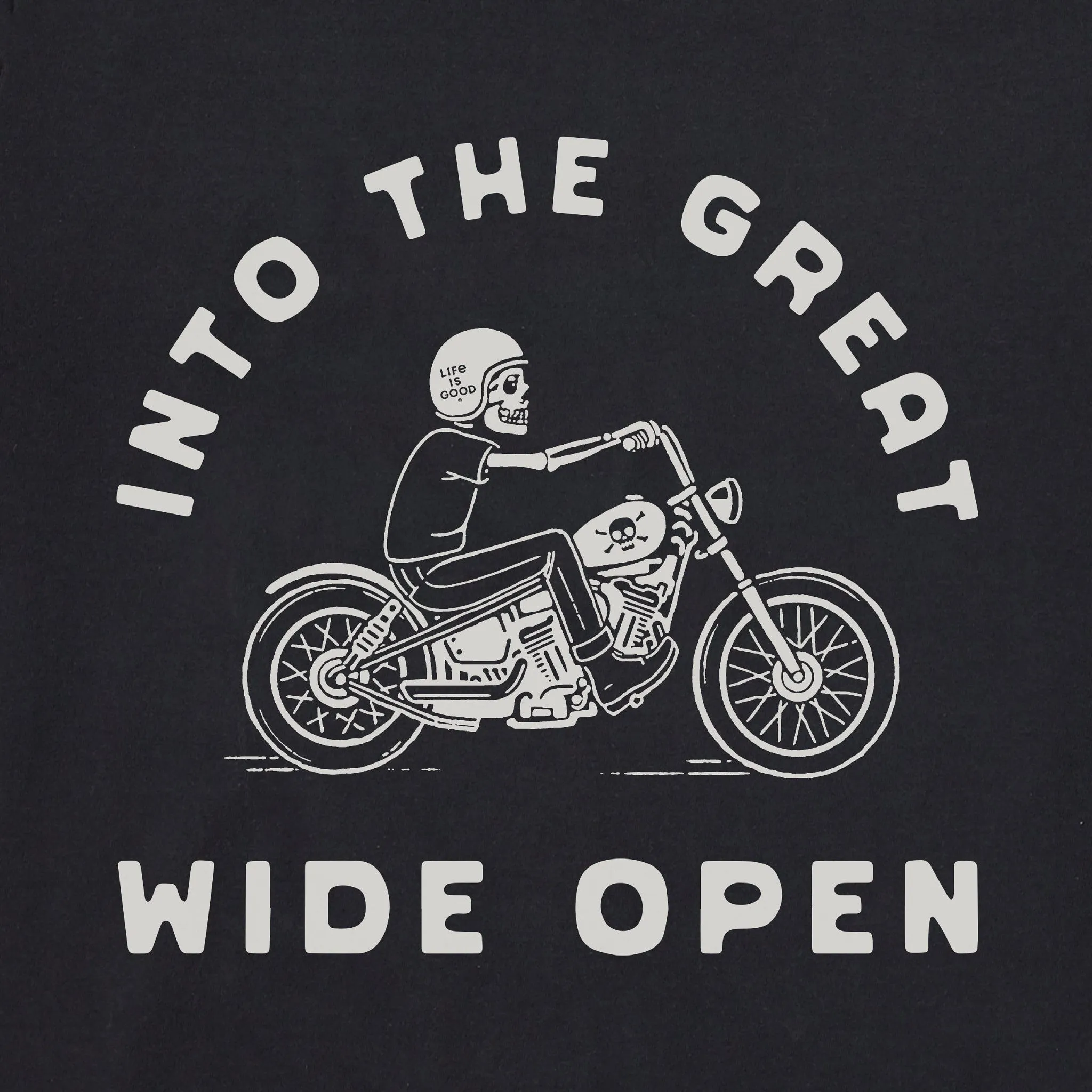 Men's Into the Great Wide Open Skeleton Short Sleeve Crusher Tee sold by Life is Good product image thumbnail 2