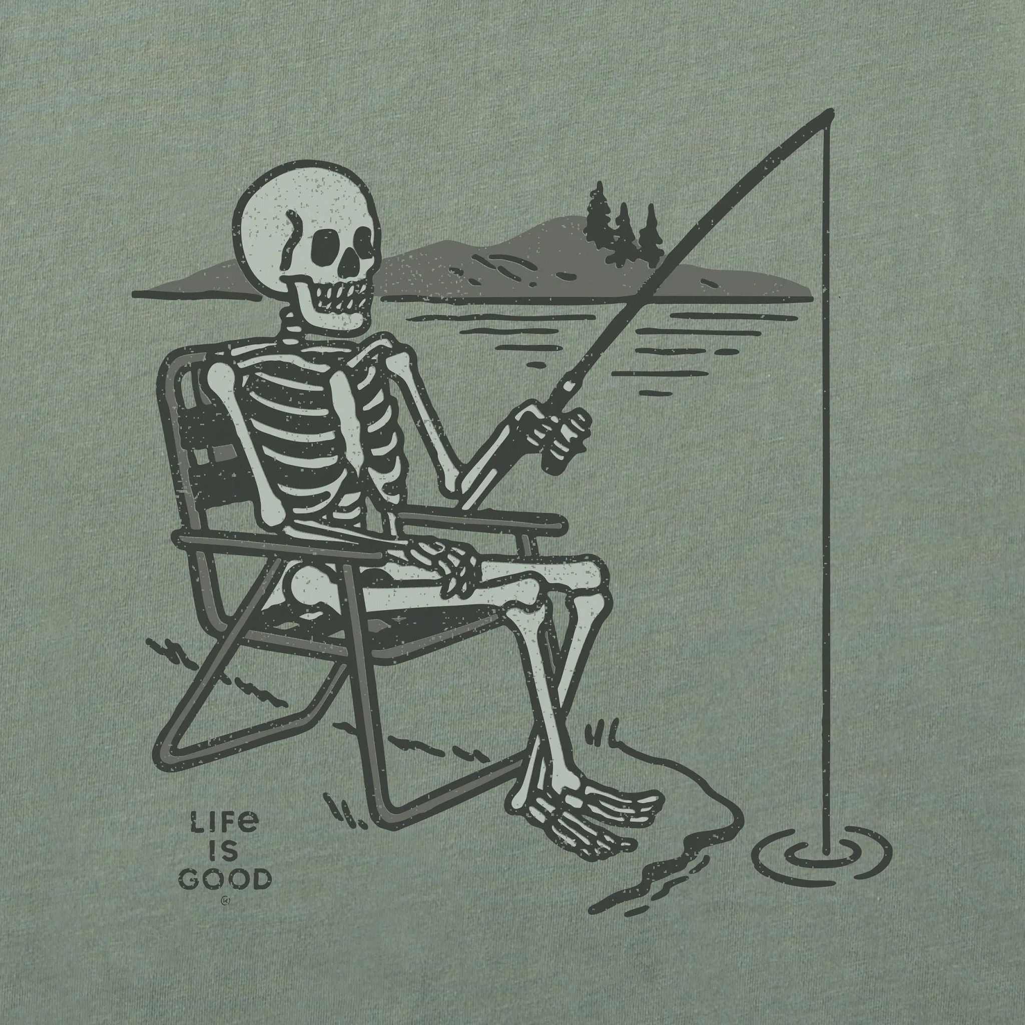 Men's Fishing Skeleton Short Sleeve Crusher Tee sold by Life is Good product image thumbnail 2