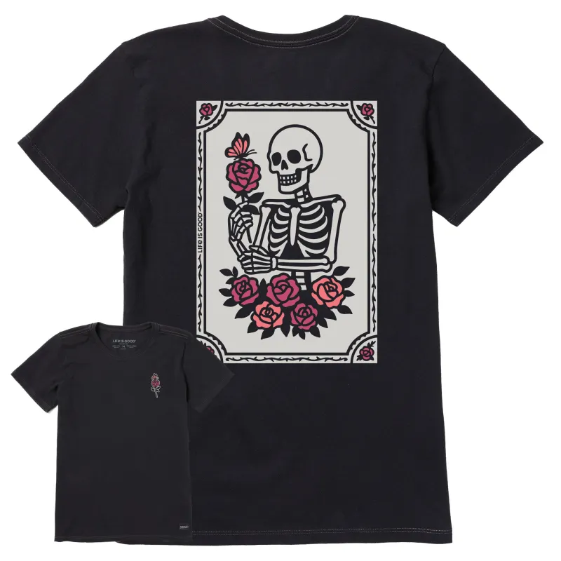 Women's Skeleton Portrait Short Sleeve Crusher Tee sold by Life is Good