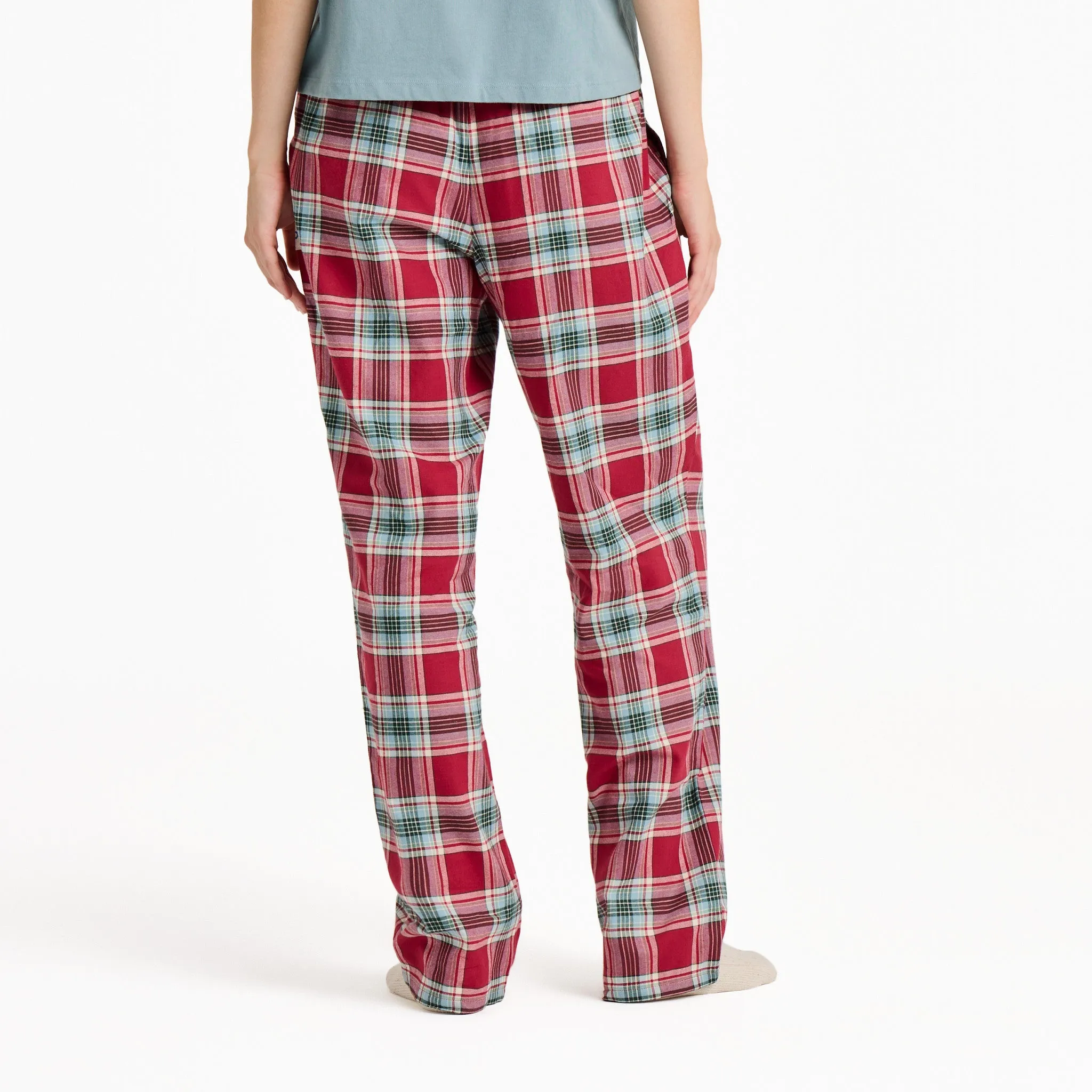 Women's Adirondack Red Holiday Plaid Classic Sleep Pant sold by Life is Good product image thumbnail 2