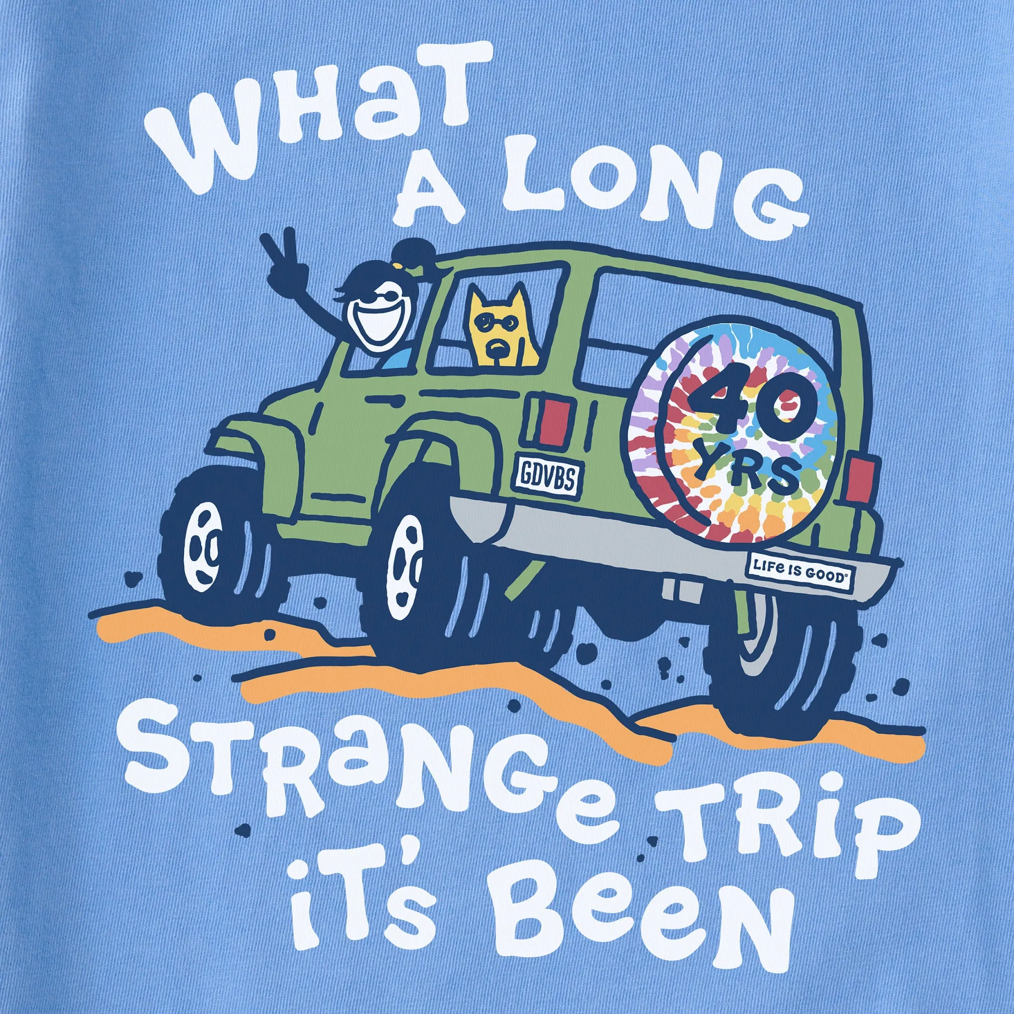 Women's Jackie Strange Trip 40 Yrs. Short Sleeve Crusher Tee sold by Life is Good product image thumbnail 2