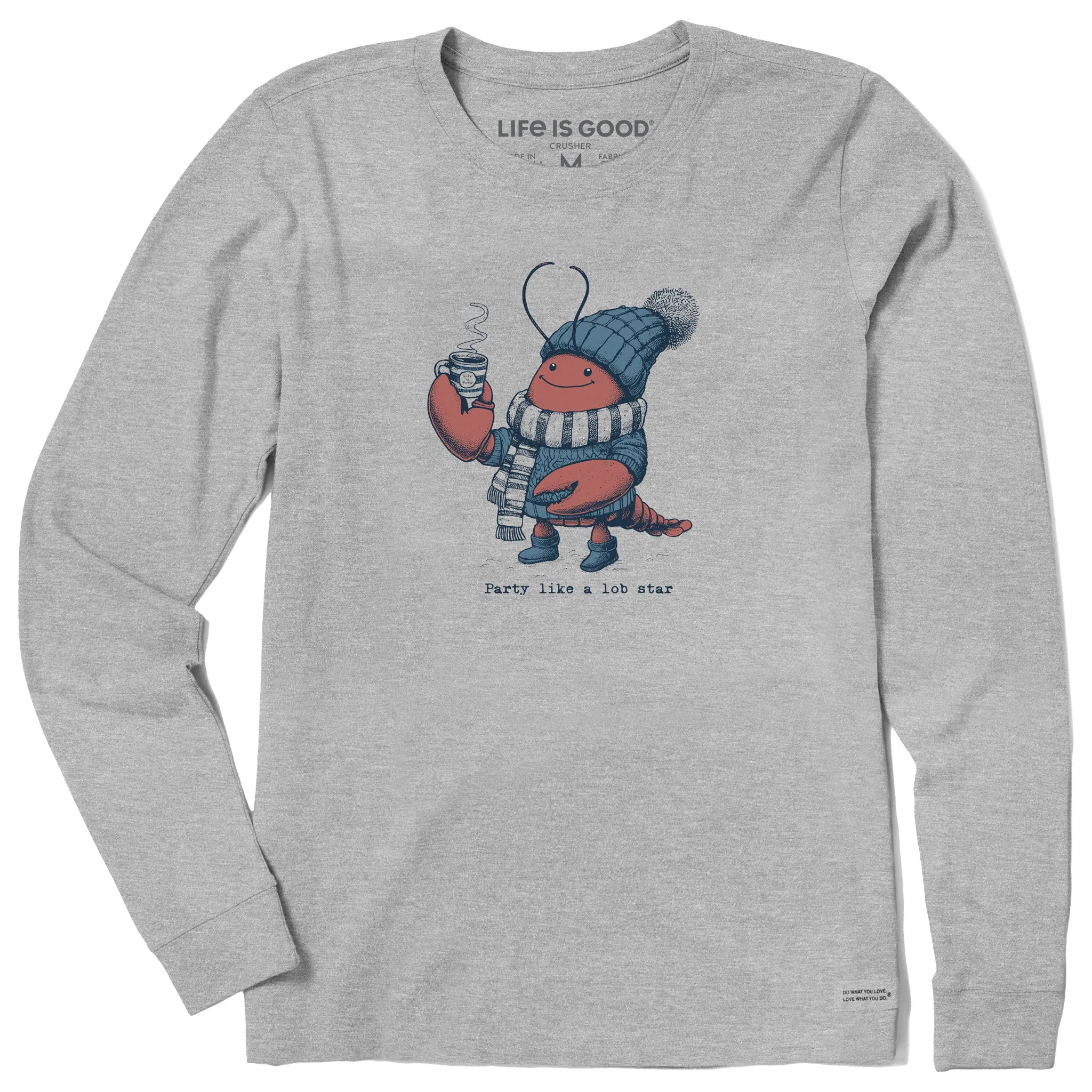 Women's Winter Party Like a Lob Star Long Sleeve Crusher Tee sold by Life is Good