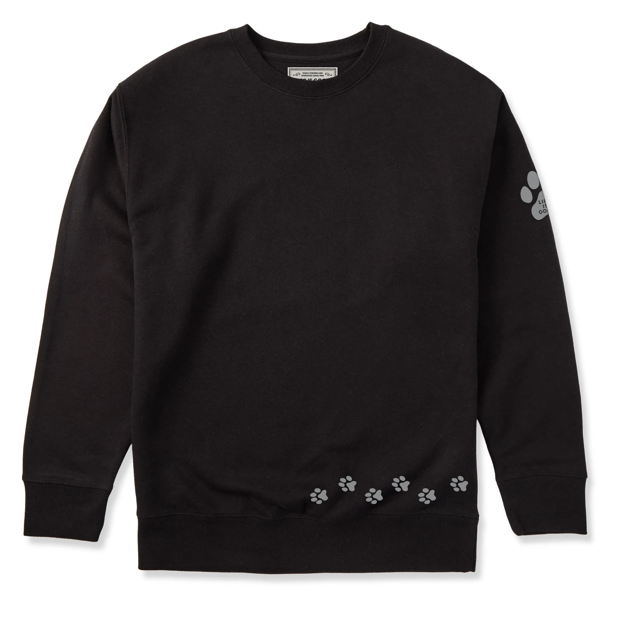 Adult Unisex Walking Paws Every Wear Crew Sweatshirt sold by Life is Good product image thumbnail 4