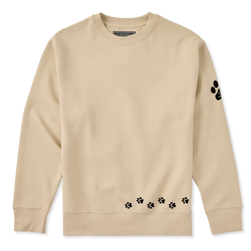 Adult Unisex Walking Paws Every Wear Crew Sweatshirt sold by Life is Good
