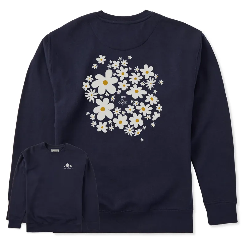 Adult Unisex Daisy Splash Every Wear Crew Sweatshirt sold by Life is Good