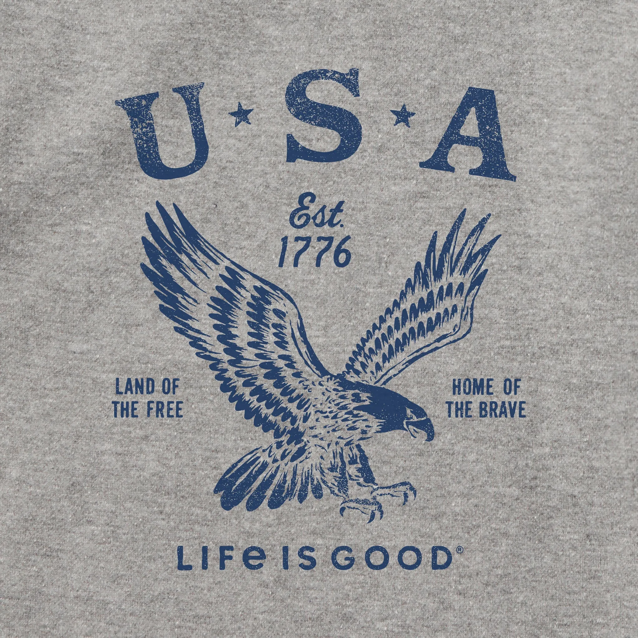 Adult Unisex USA 1776 Eagle Every Wear Hoodie Sweatshirt sold by Life is Good product image thumbnail 2