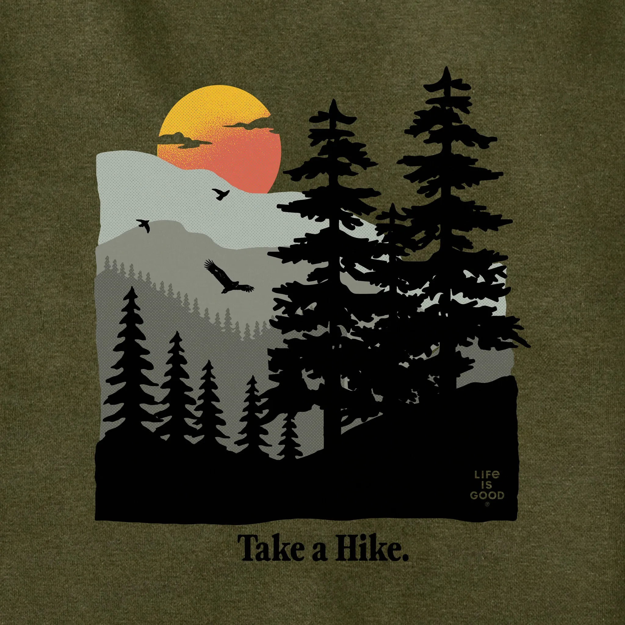 Adult Unisex Take a Hike Mountains Every Wear Hoodie Sweatshirt sold by Life is Good product image thumbnail 2