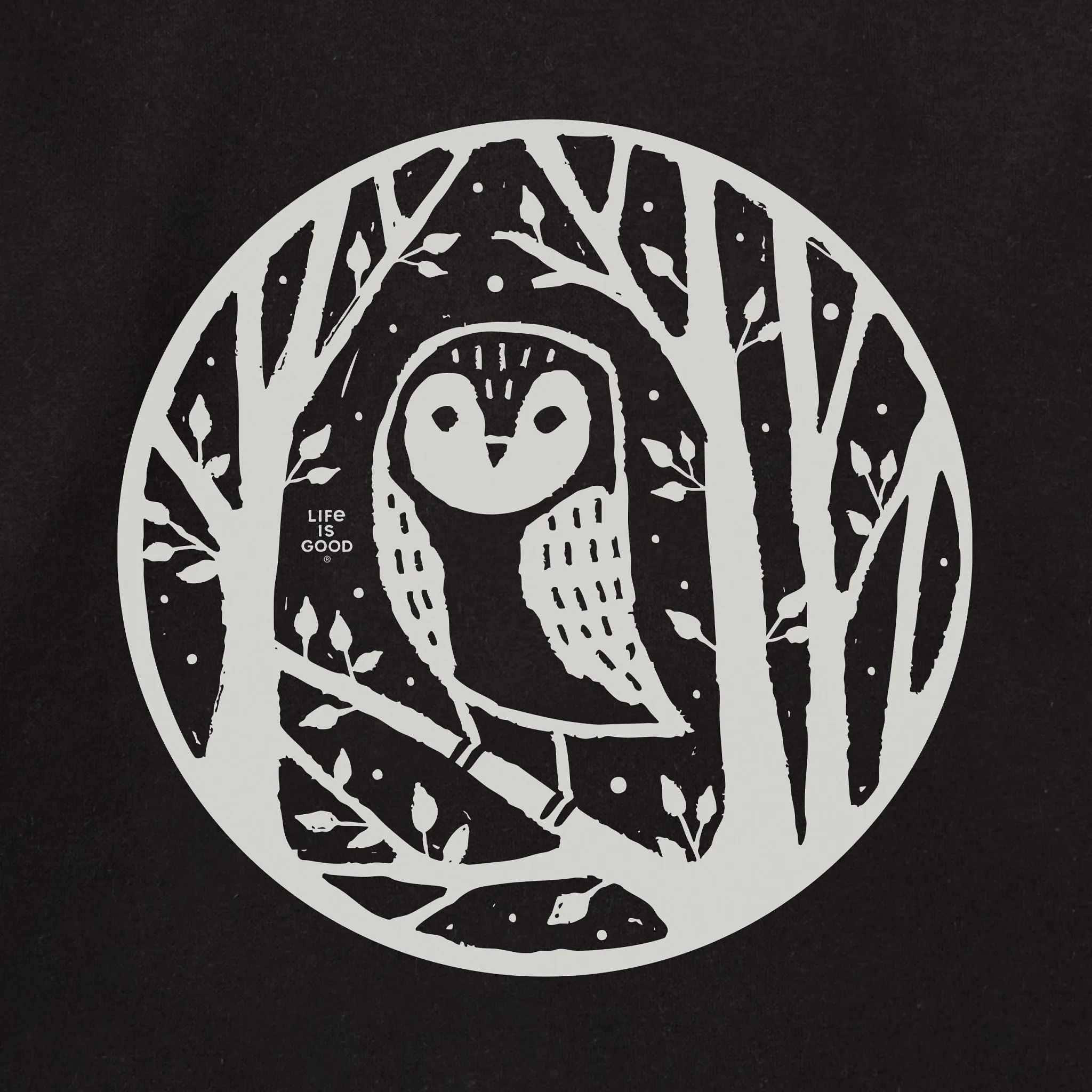 Adult Unisex Owl in the Trees Every Wear Crew Sweatshirt sold by Life is Good product image thumbnail 2