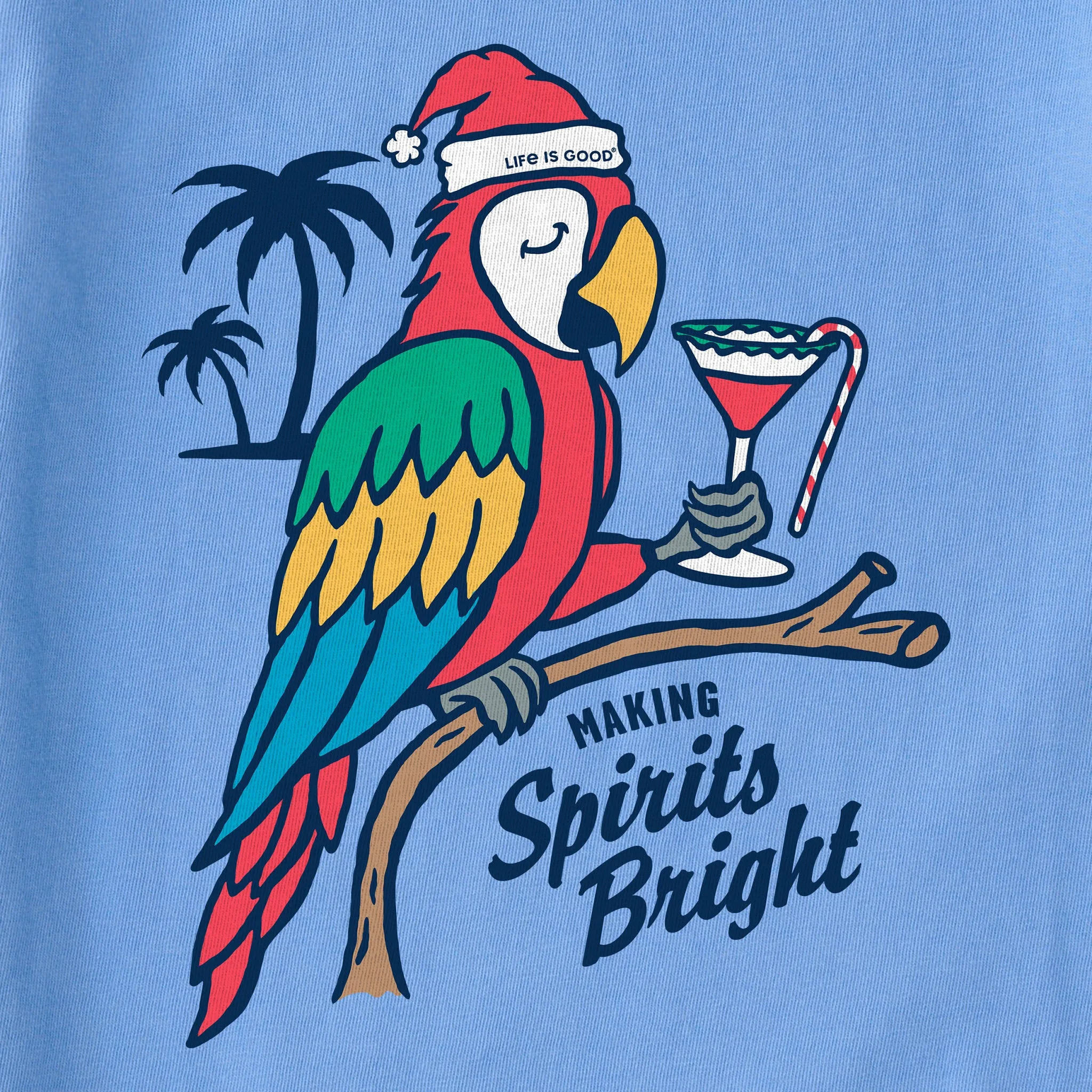 Women's Holiday Parrot Long Sleeve Crusher Tee sold by Life is Good product image thumbnail 2