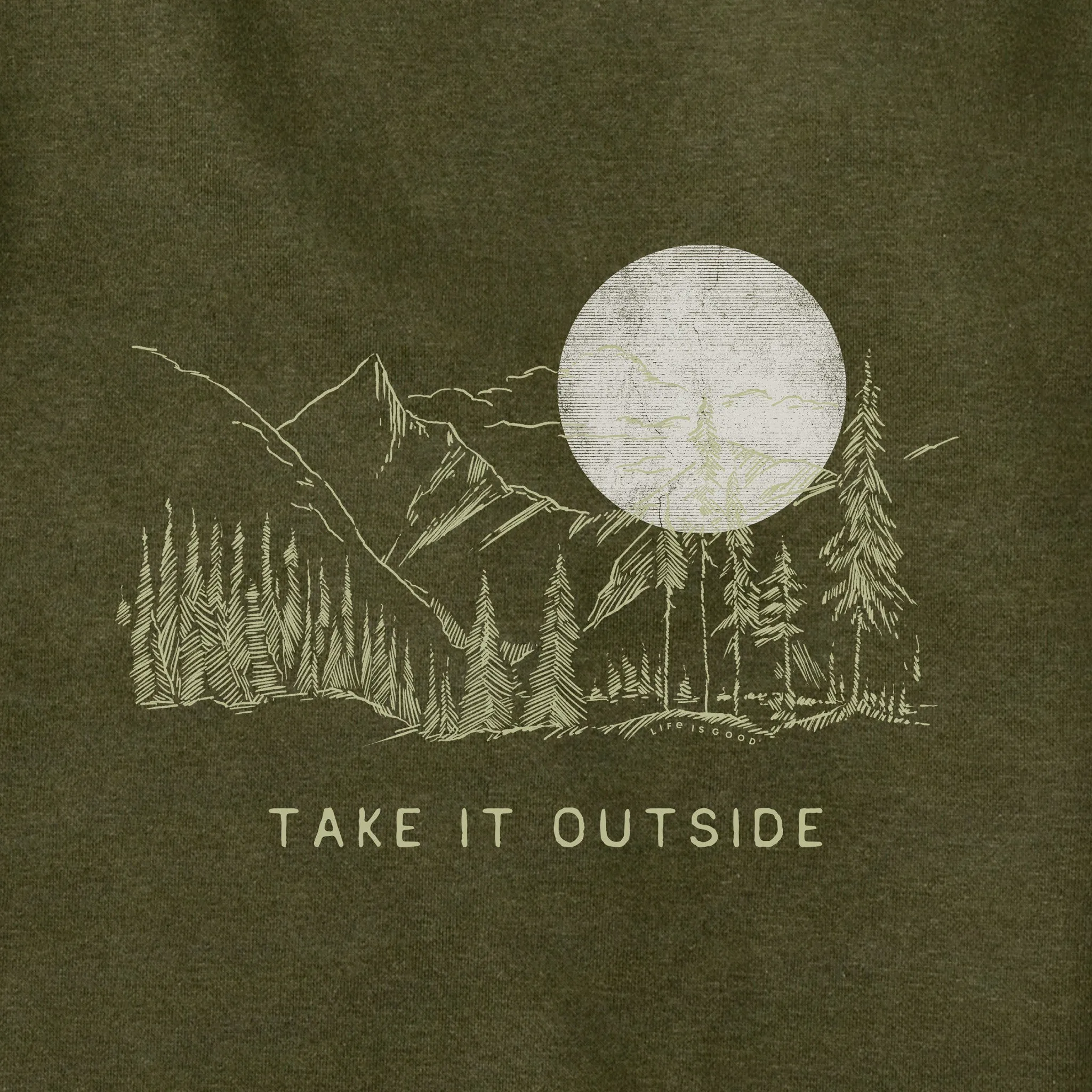 Adult Unisex Take it Outside Sketch Mountain Every Wear Hoodie Sweatshirt sold by Life is Good product image thumbnail 2