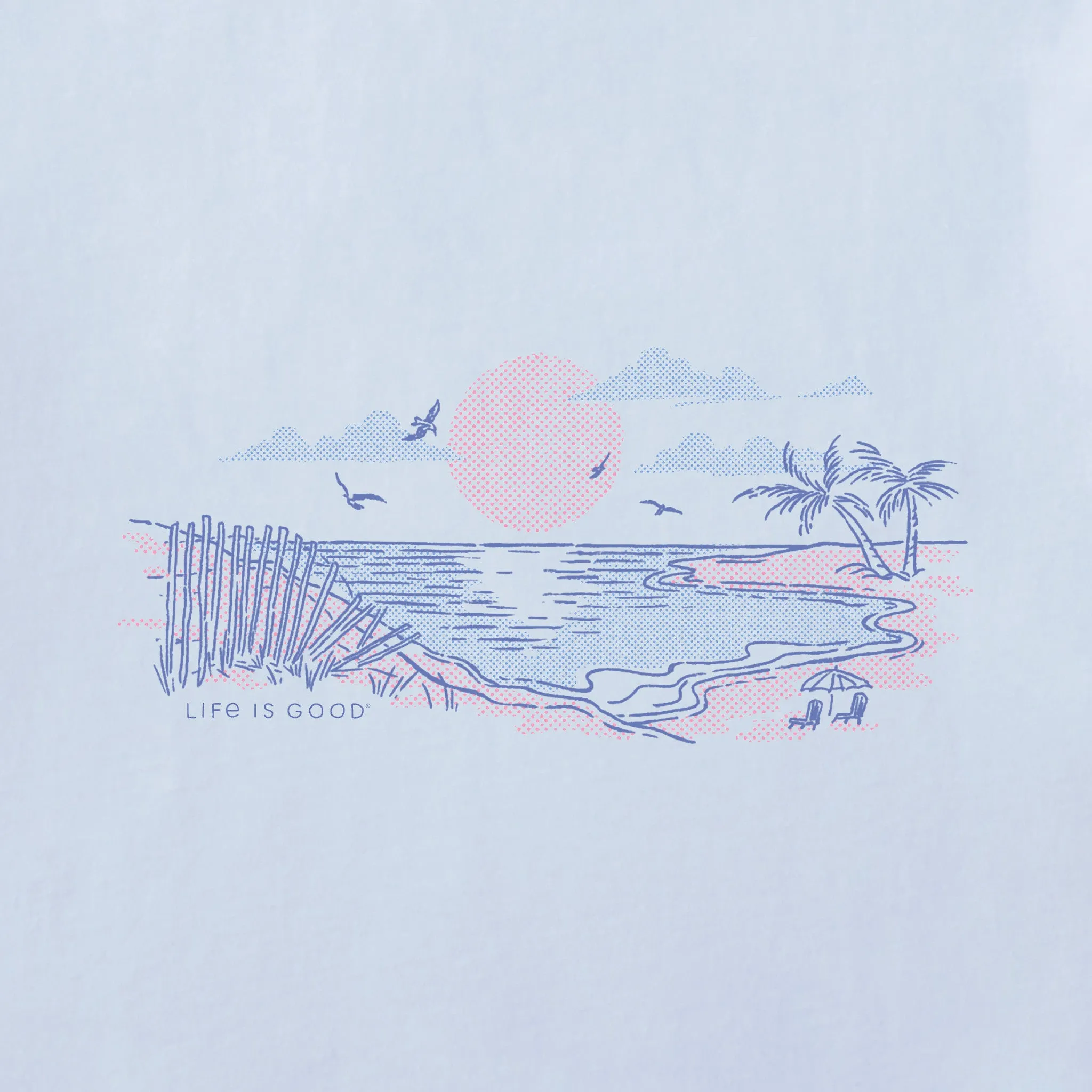 Women's Halftone Beach Vibes Simply True Fleece Hoodie sold by Life is Good product image thumbnail 2