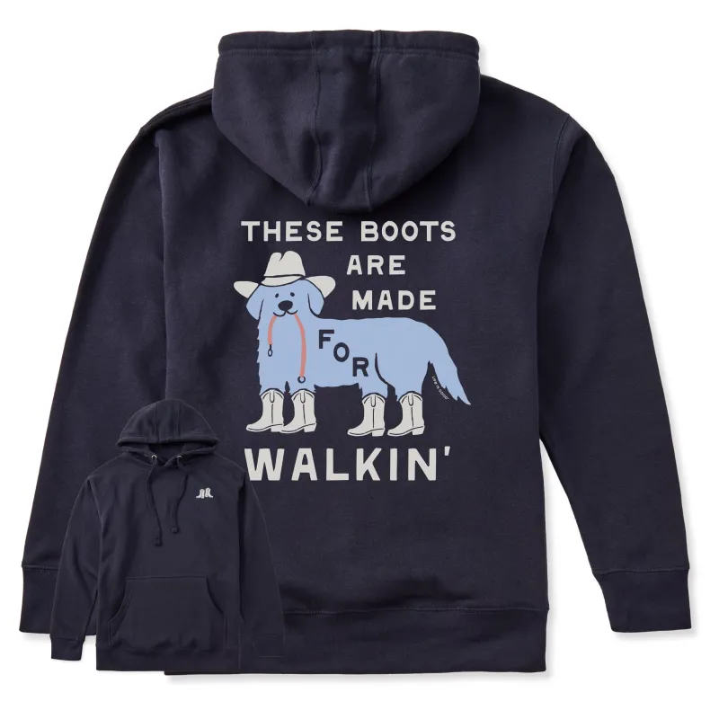 Adult Unisex These Boots are Made for Walkin Dog Every Wear Hoodie Sweatshirt sold by Life is Good