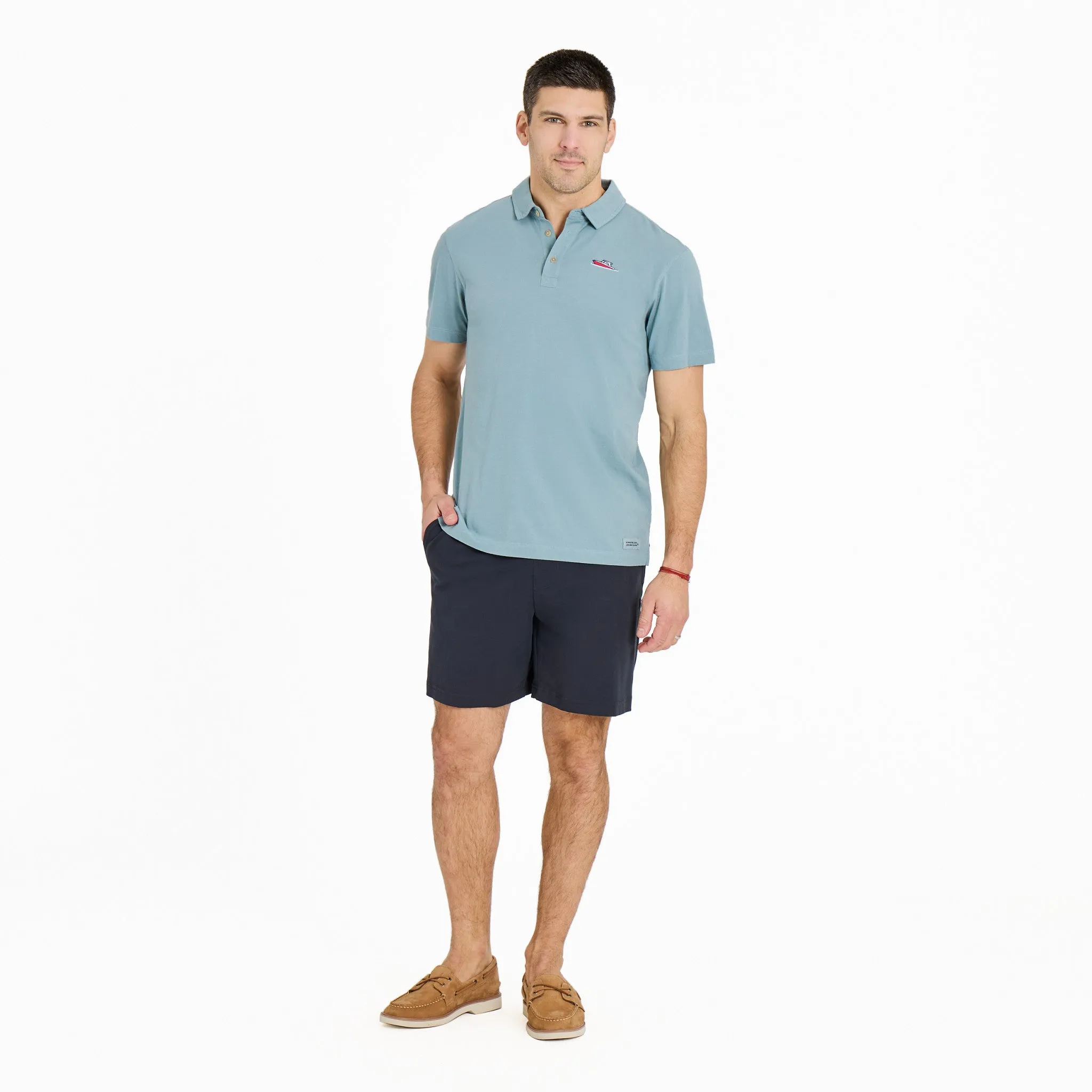 Men's Boat on the Water Short Sleeve Crusher-LITE Polo sold by Life is Good product image thumbnail 5