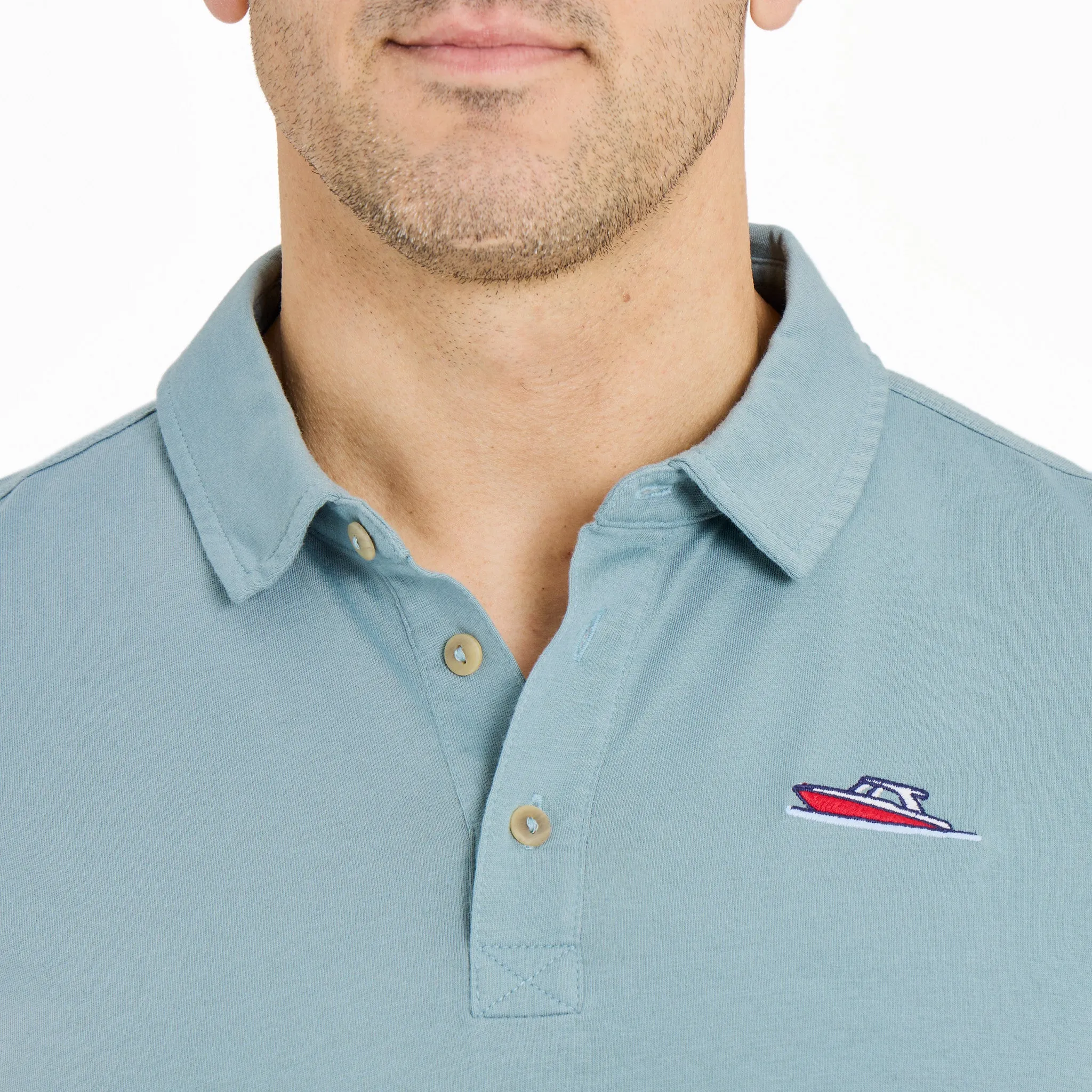 Men's Boat on the Water Short Sleeve Crusher-LITE Polo sold by Life is Good product image thumbnail 2