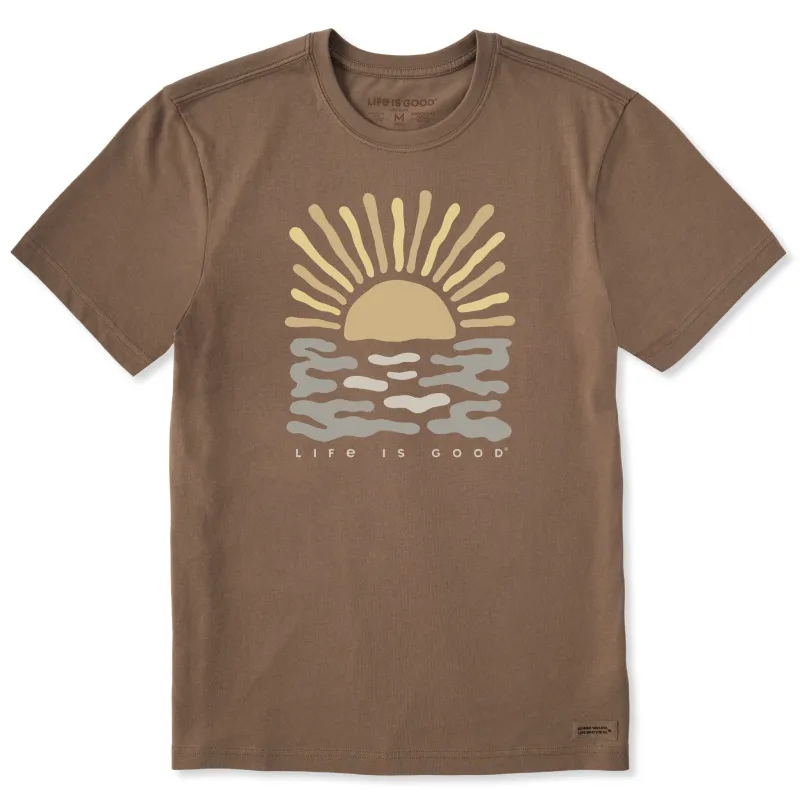 Men's Sun Over the Water Short Sleeve Crusher-LITE Tee sold by Life is Good