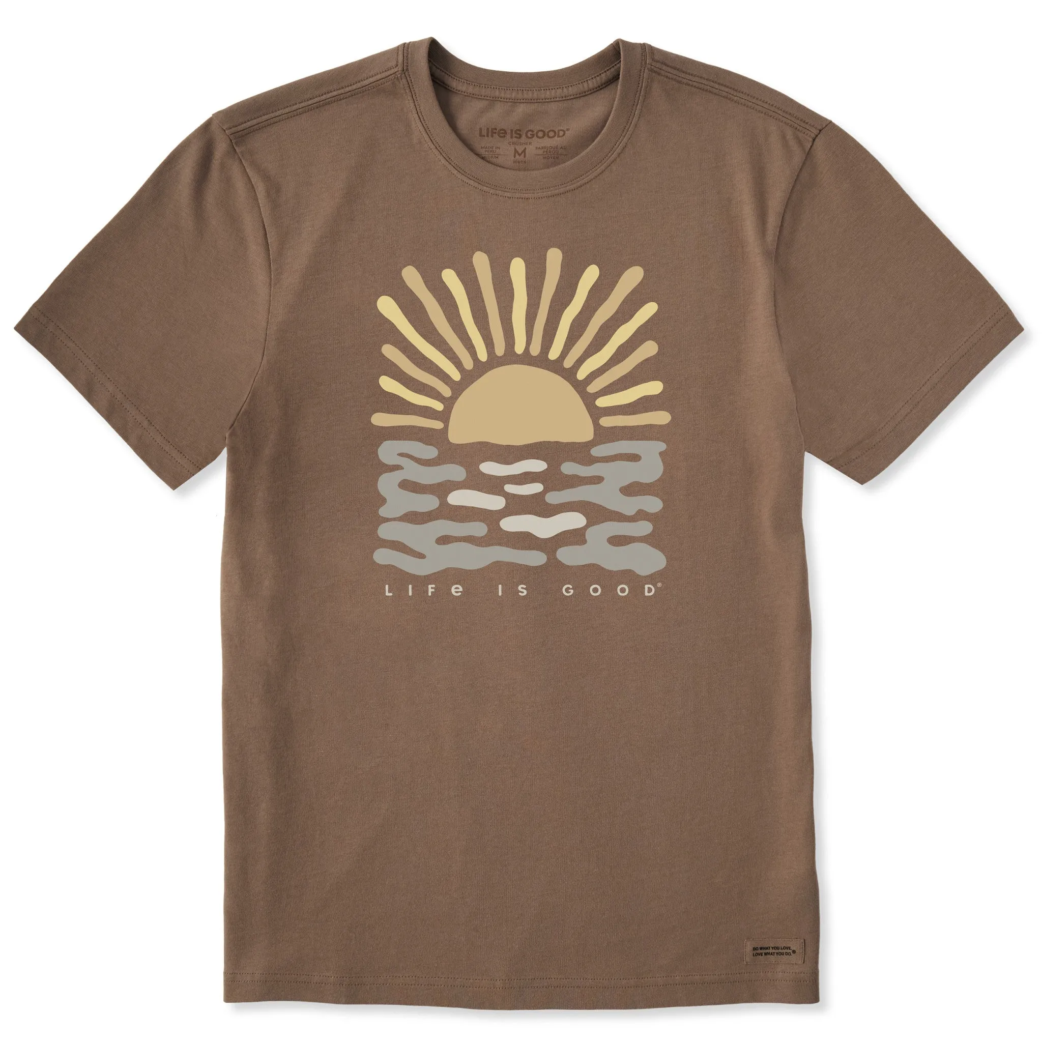 Men's Sun Over the Water Short Sleeve Crusher-LITE Tee sold by Life is Good