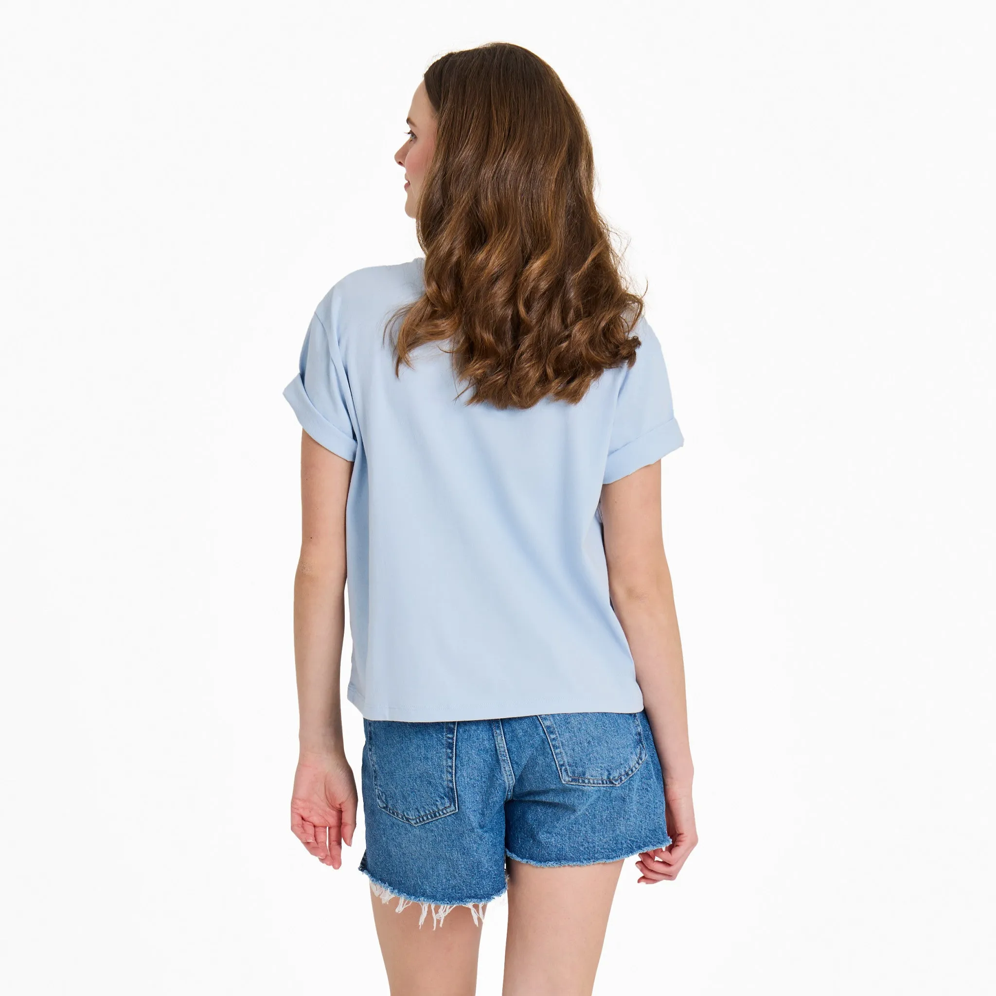 Women's Tropical Palm Vibes Short Sleeve Crusher Boxy Tee sold by Life is Good product image thumbnail 3