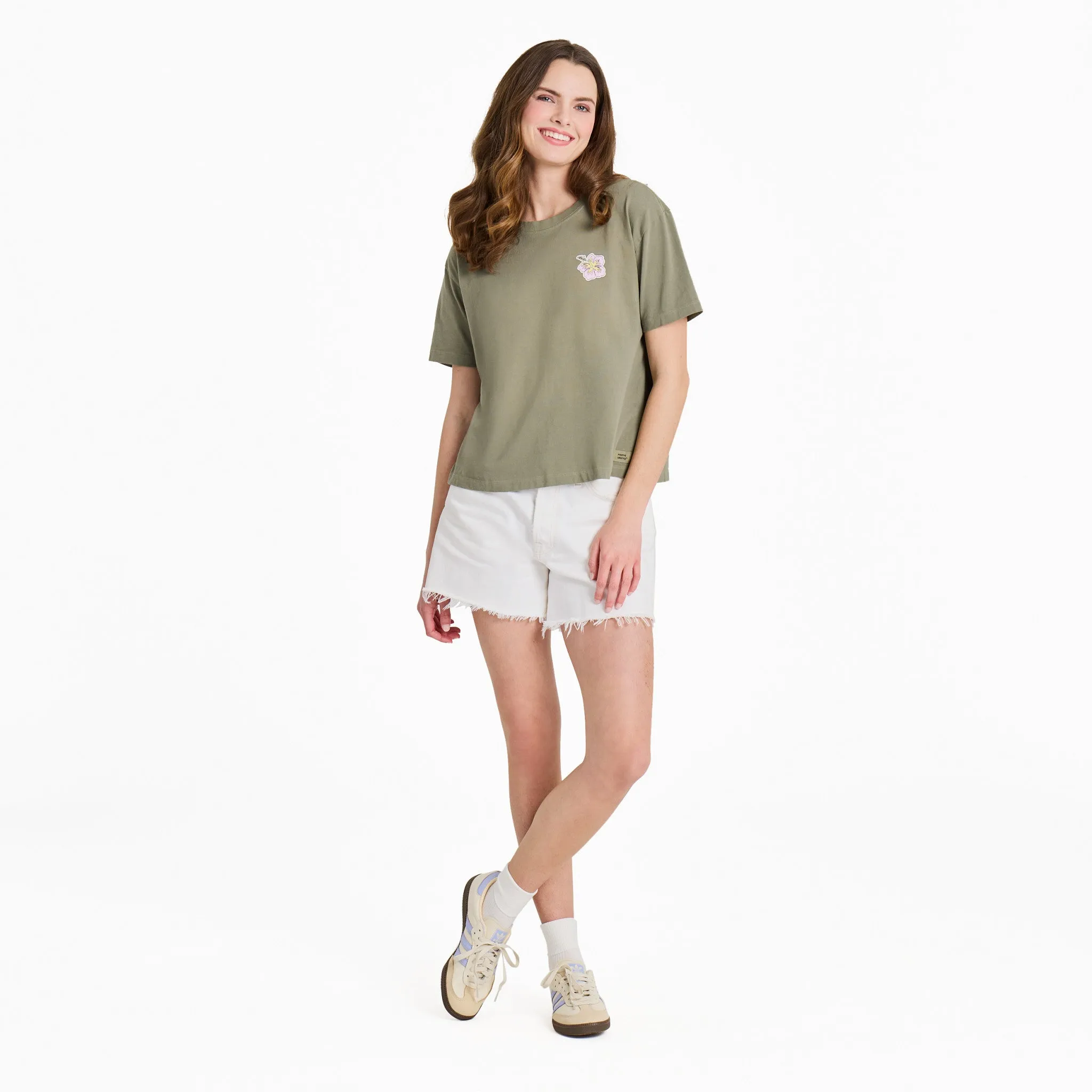 Women's Flamingo in Paradise Short Sleeve Crusher Boxy Tee sold by Life is Good product image thumbnail 5
