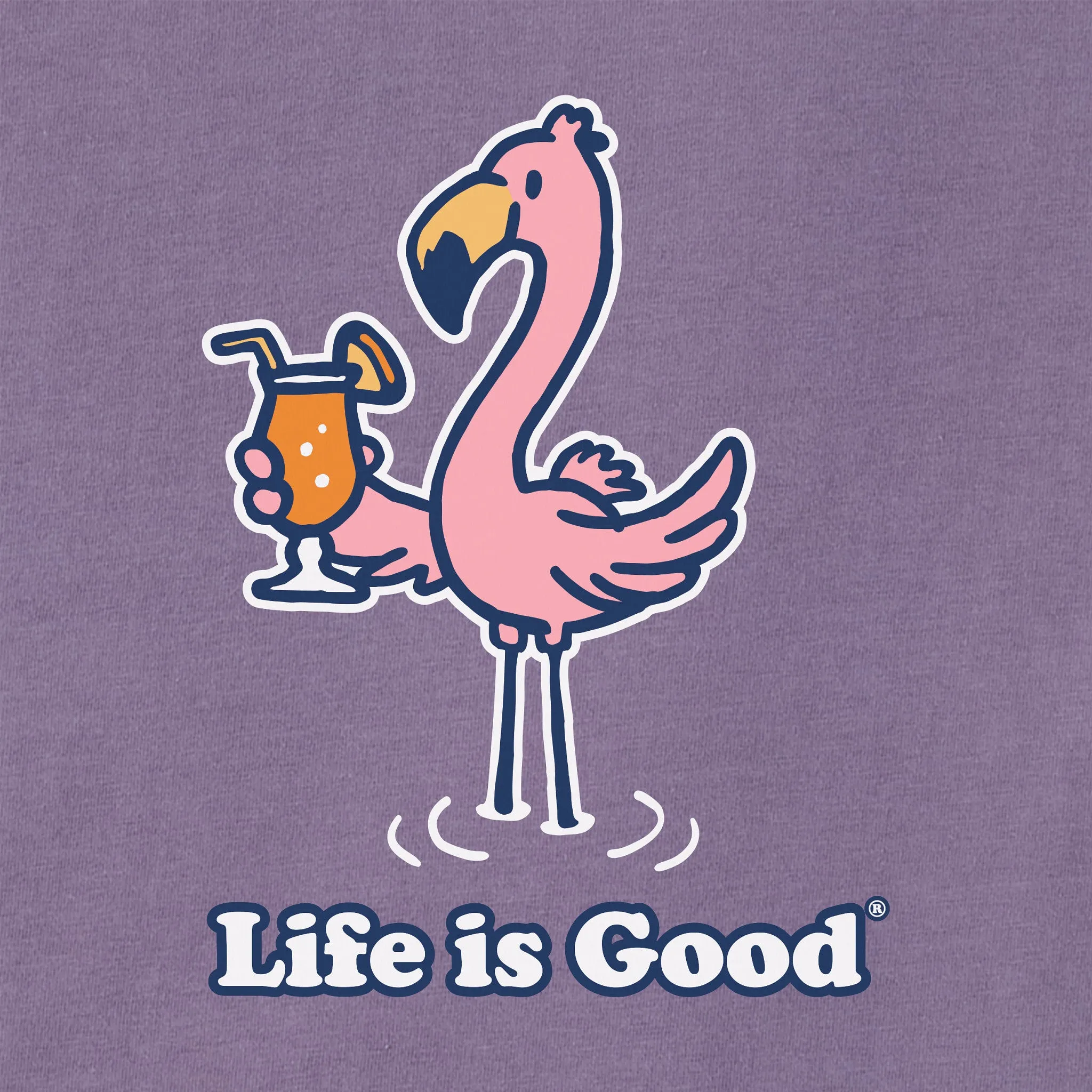 Women's Flamingo Cocktail Short Sleeve Crusher-LITE Vee sold by Life is Good product image thumbnail 2