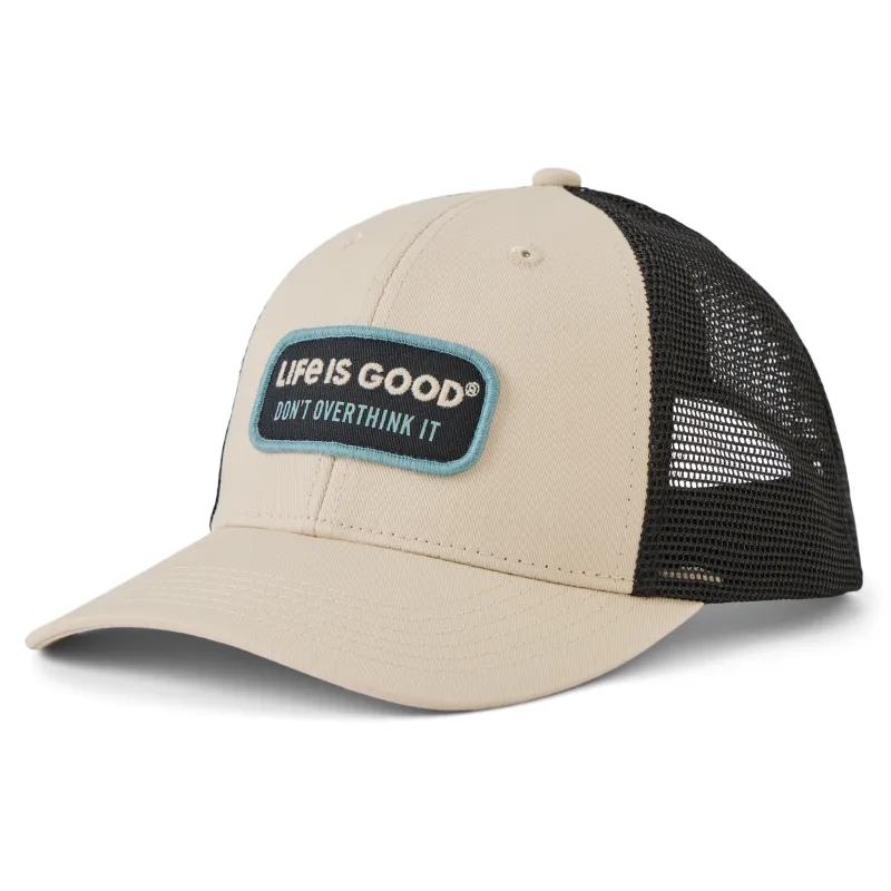 Adult Unisex Don't Overthink It Patch Trucker sold by Life is Good