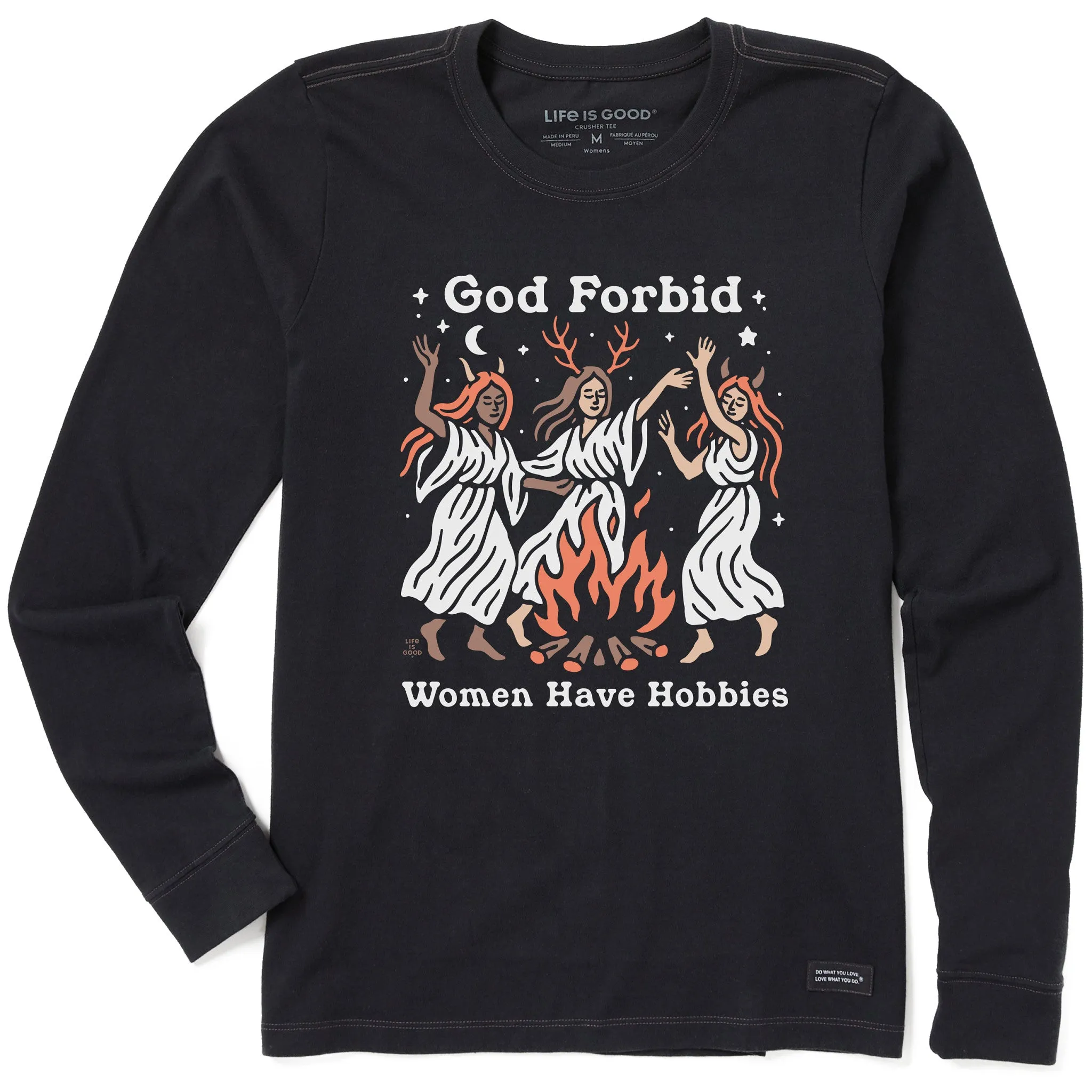 Women's Bonfire Hobbies Long Sleeve Crusher Tee sold by Life is Good