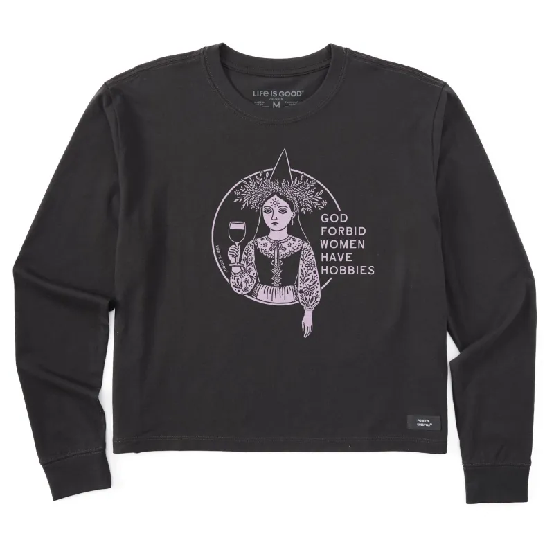 Women's Flower Hobbies Long Sleeve Crusher Boxy Tee sold by Life is Good