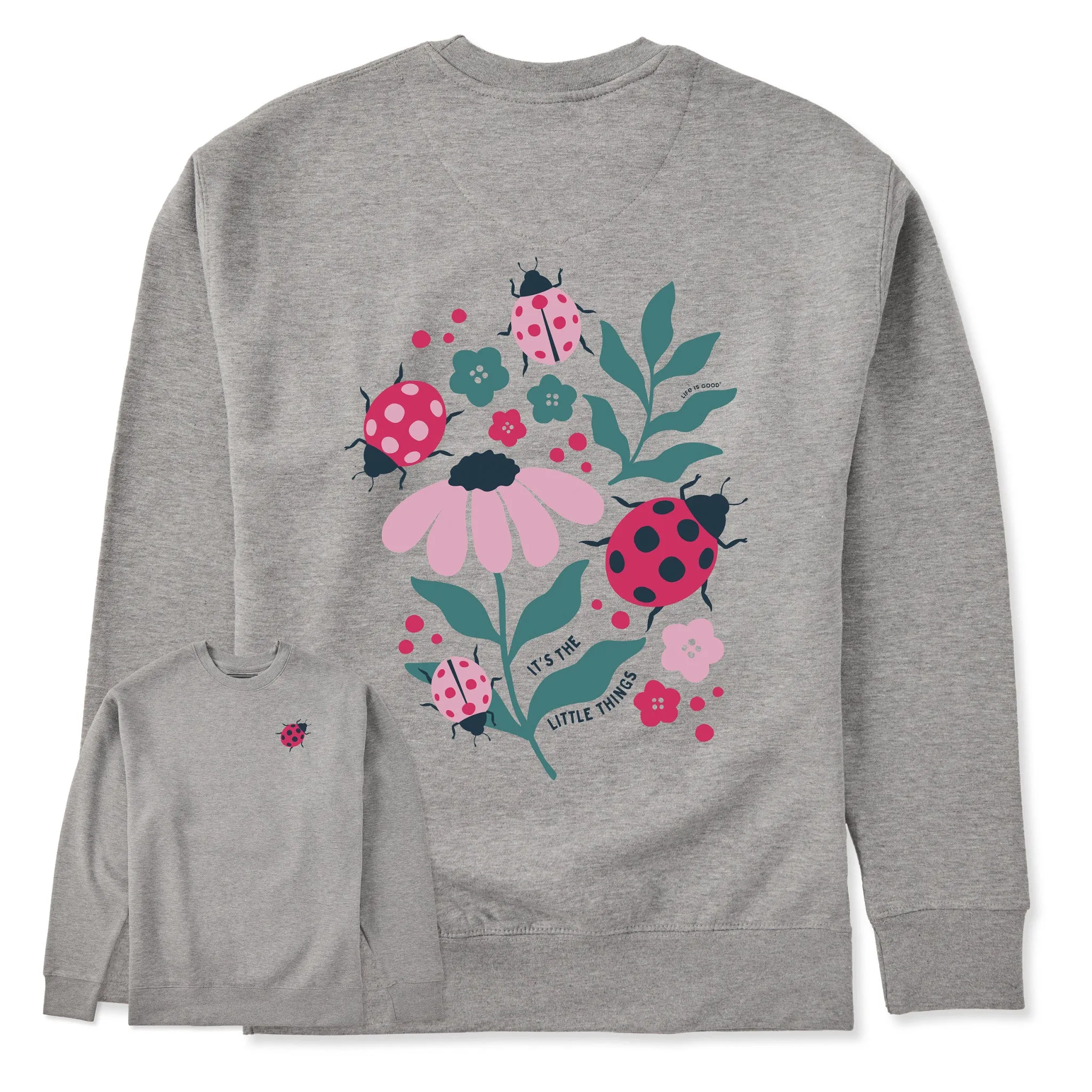 Adult Unisex It's the Little Ladybug Things Every Wear Crew Sweatshirt sold by Life is Good