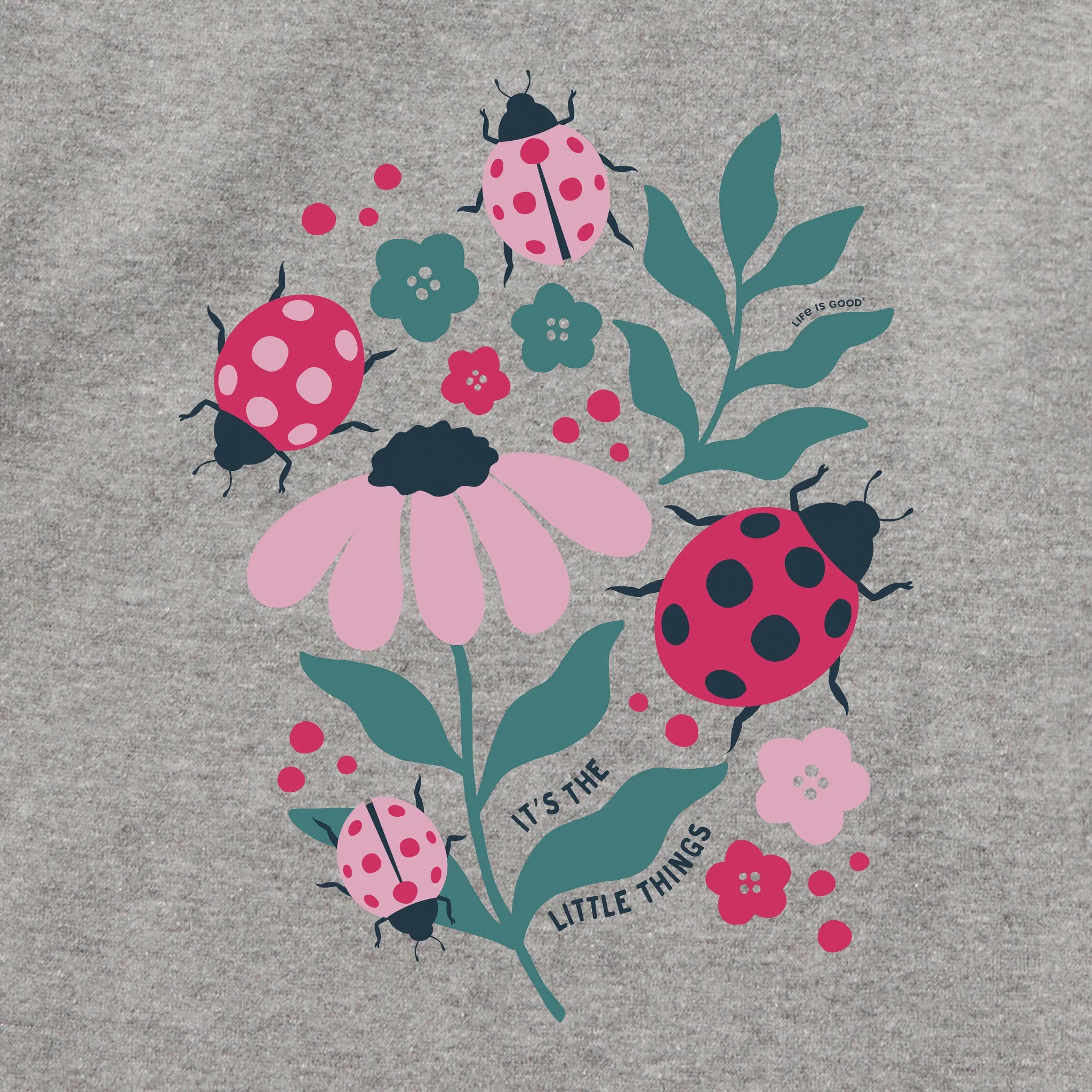 Adult Unisex It's the Little Ladybug Things Every Wear Crew Sweatshirt sold by Life is Good product image thumbnail 2